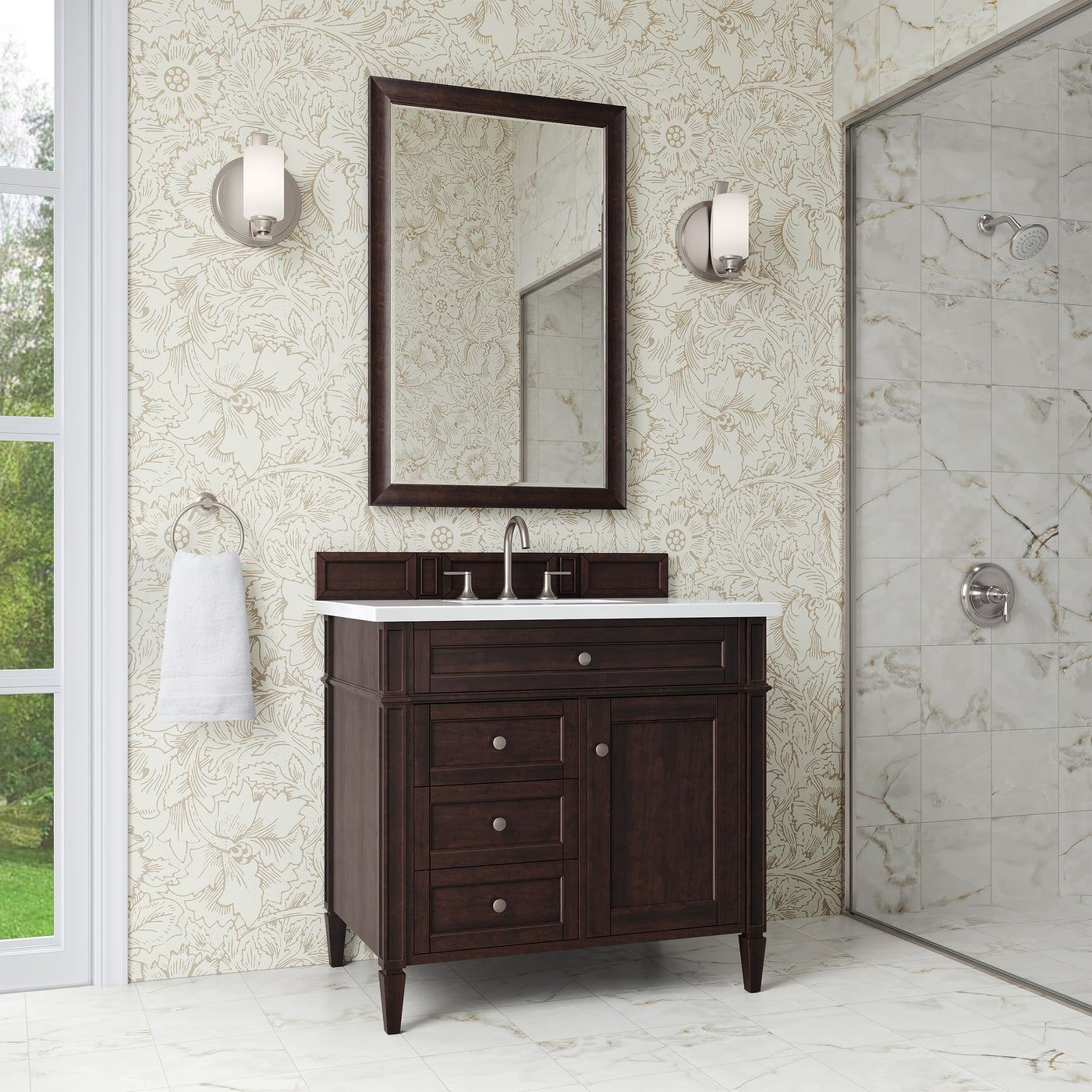 James Martin Brittany 36" Single Bathroom Vanity, Burnished Mahogany, view 23
