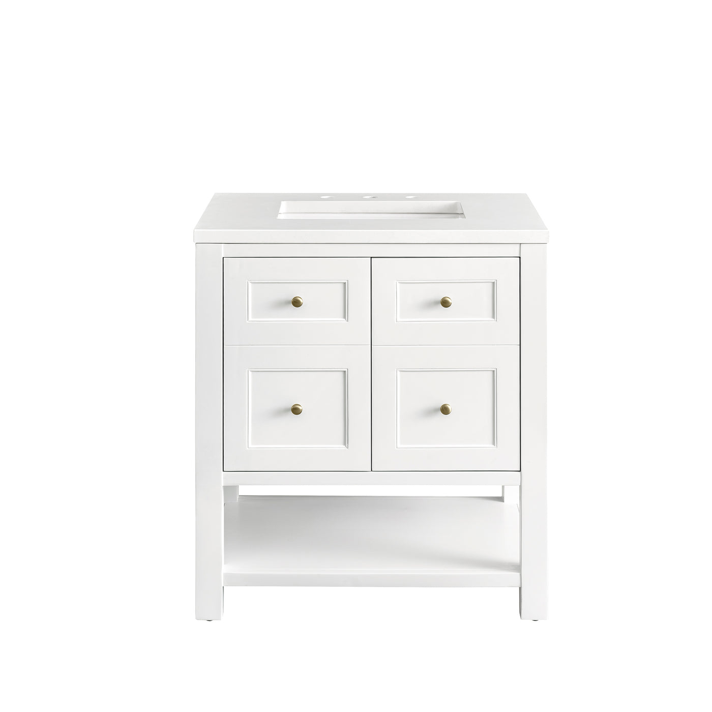 James Martin Breckenridge 30" Single Bathroom Vanity, Bright White, view 28