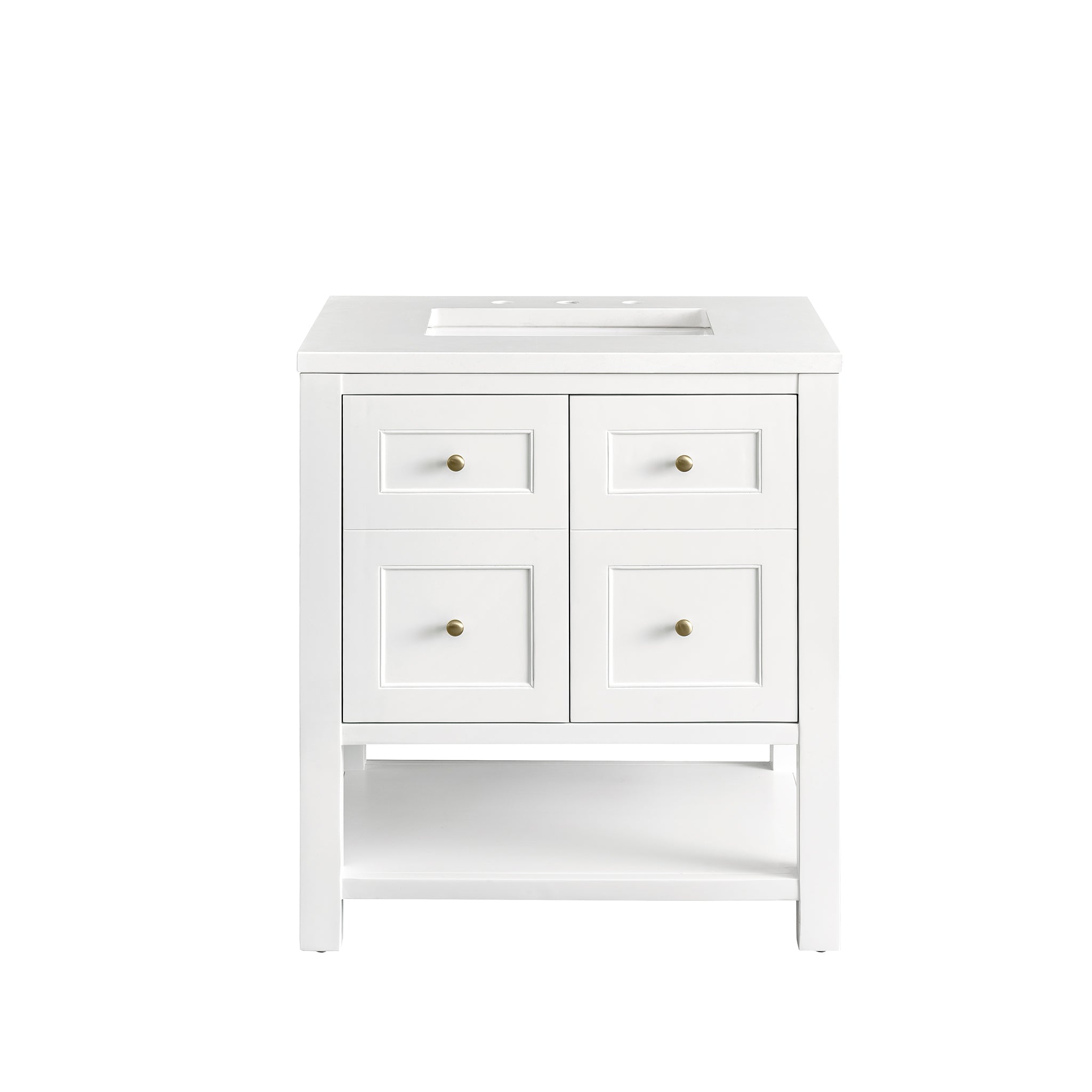 James Martin Breckenridge 30" Single Bathroom Vanity, Bright White, view 28