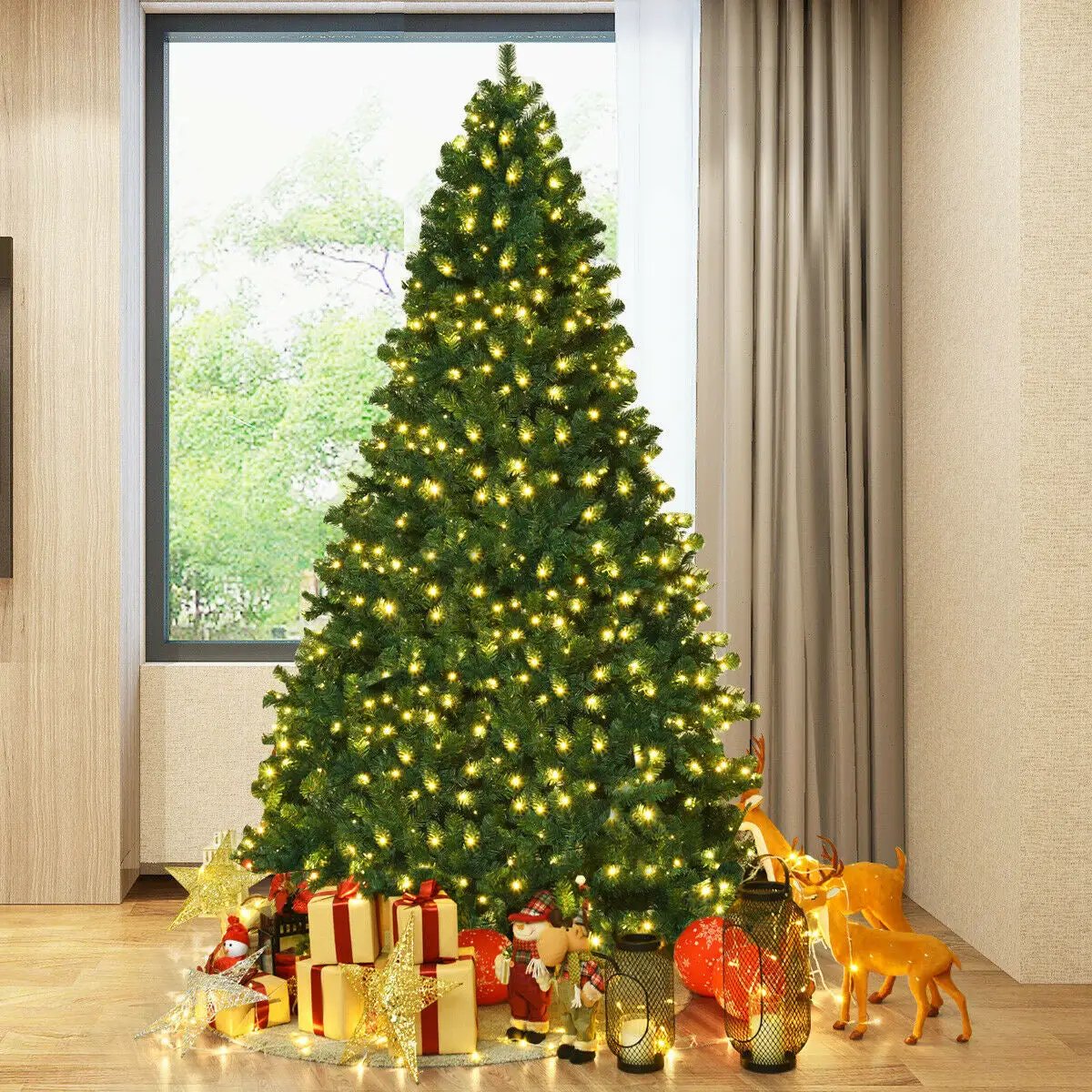 7 Feet PVC Artificial Christmas Tree with LED Lights, photo 4 of 24