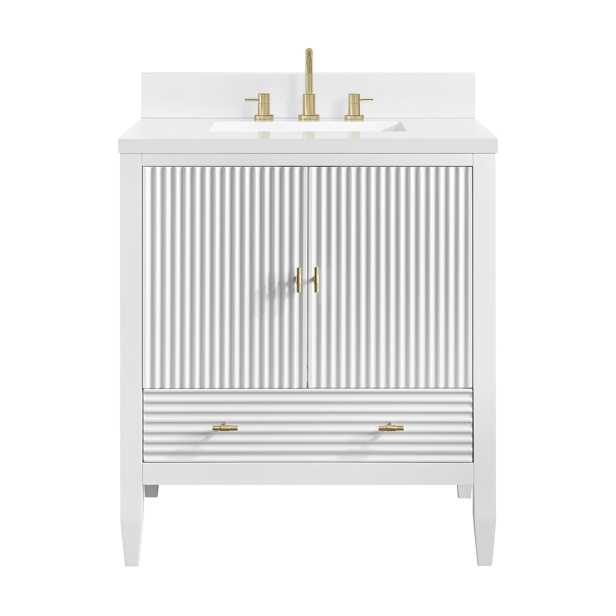 James Martin Myrrin 30" Single Bathroom Vanity, Bright White, view 29