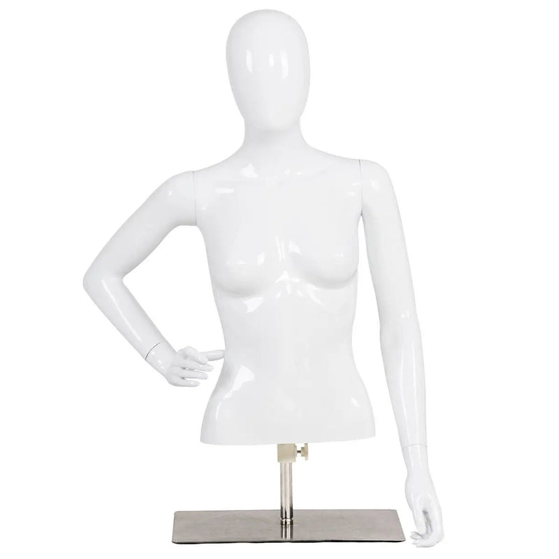 Female Mannequin Torso Adjustable Height with Metal Stand by DirectDeals