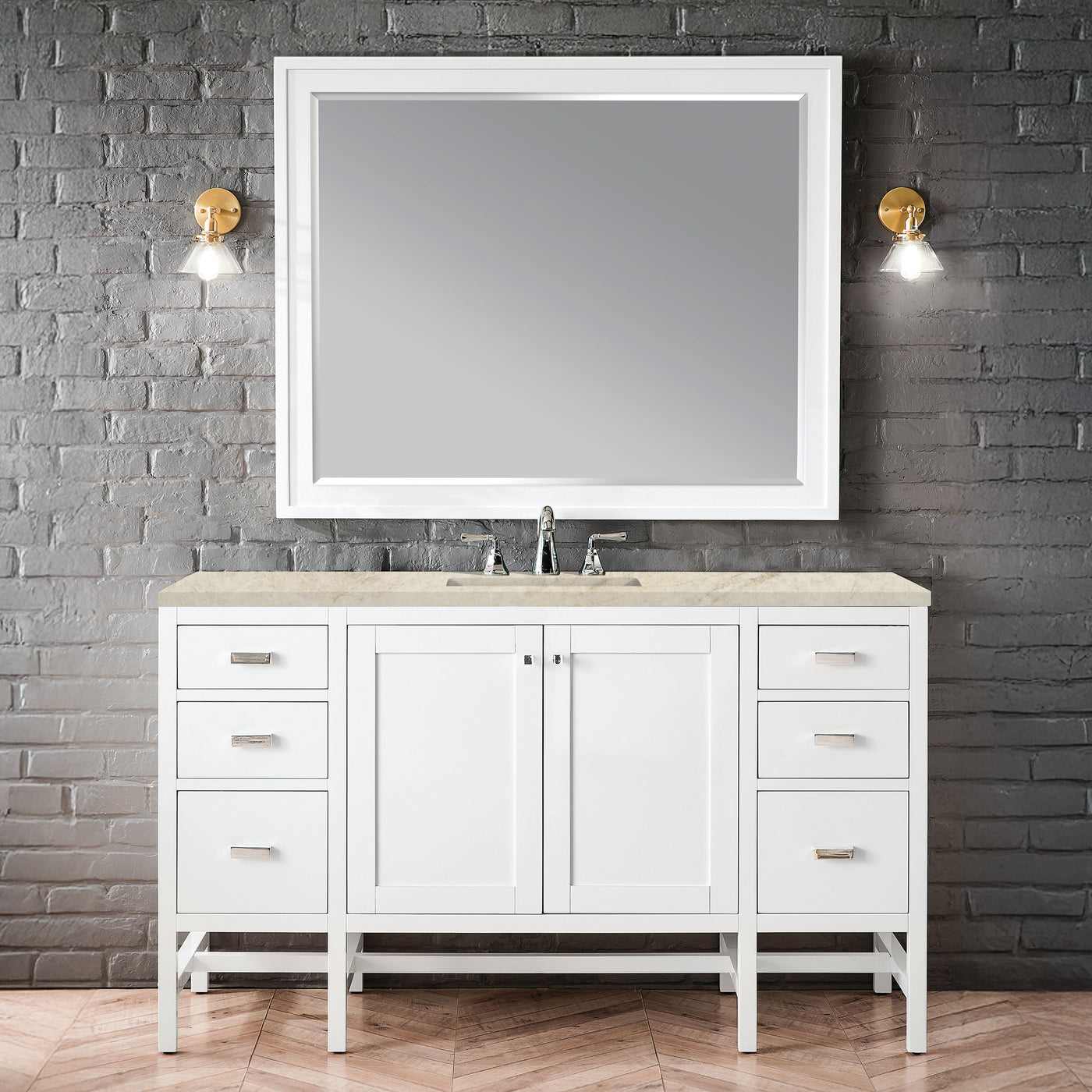James Martin Addison 60" Single Bathroom Vanity, Glossy White, view 27