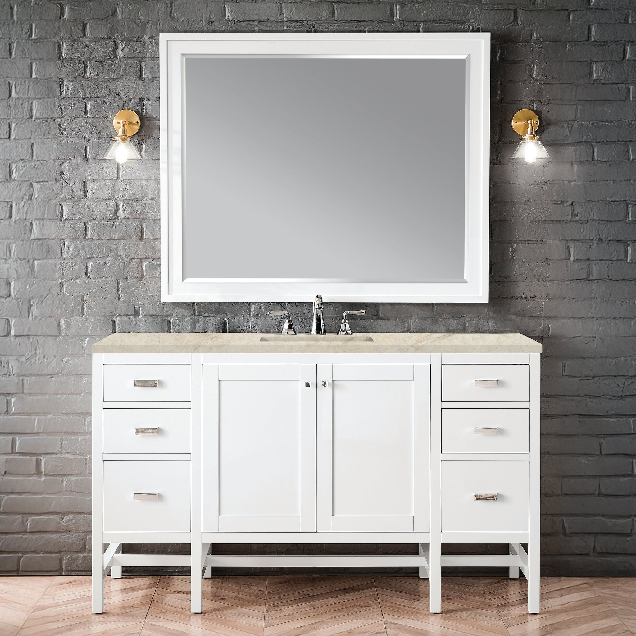 James Martin Addison 60" Single Bathroom Vanity, Glossy White, view 27