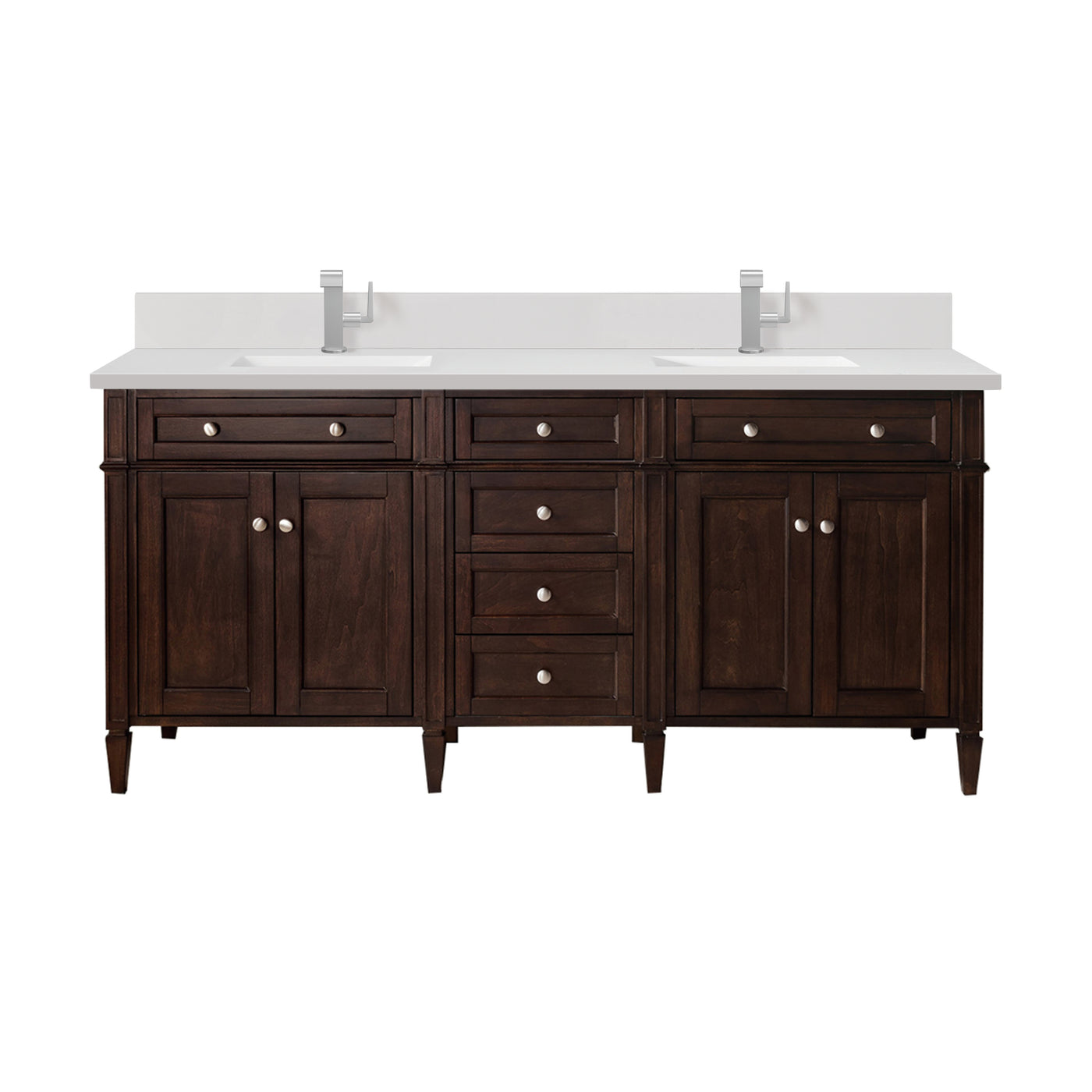 James Martin Brittany 72" Double Bathroom Vanity, Burnished Mahogany, view 40