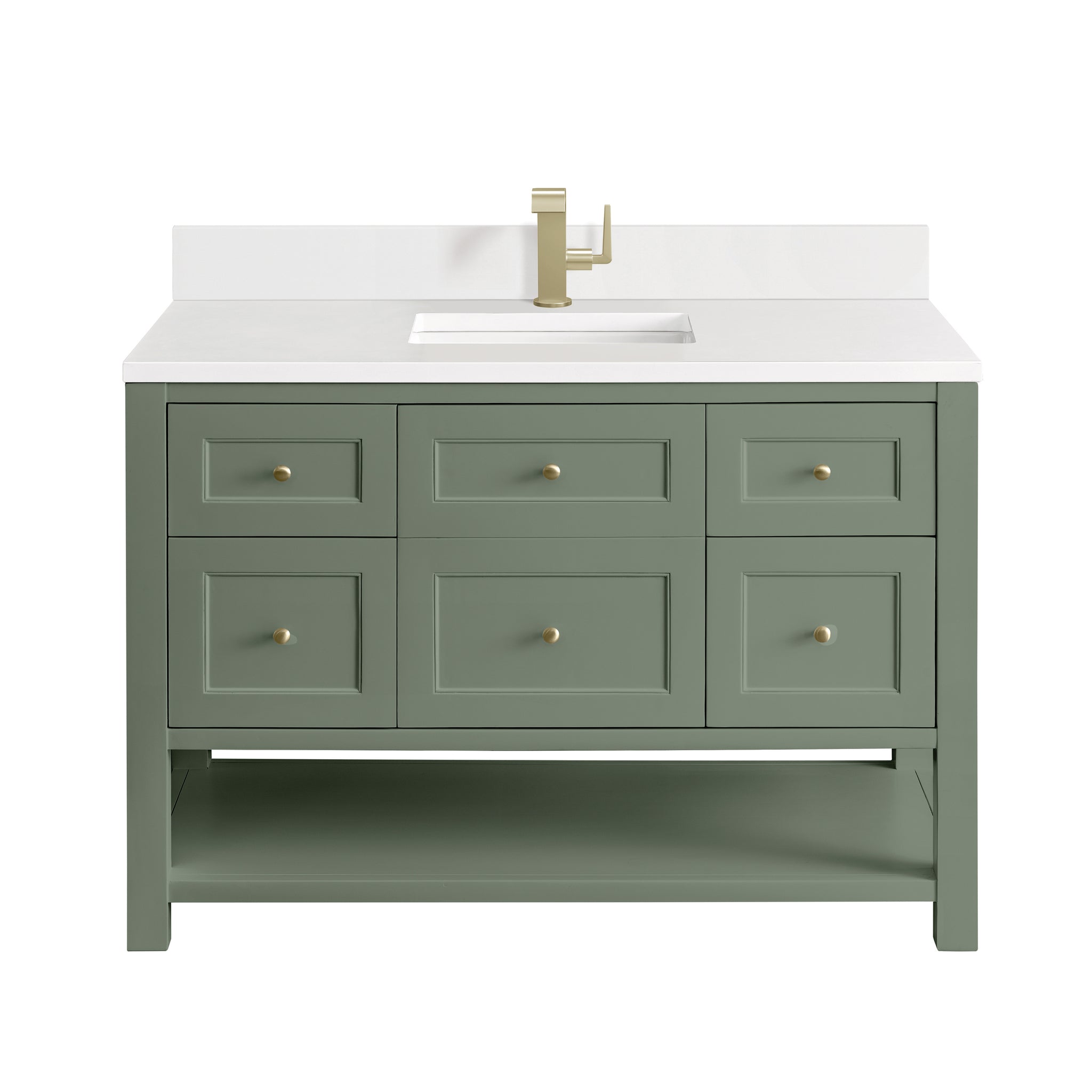 James Martin Breckenridge 48" Single Bathroom Vanity, Smokey Celadon, view 34