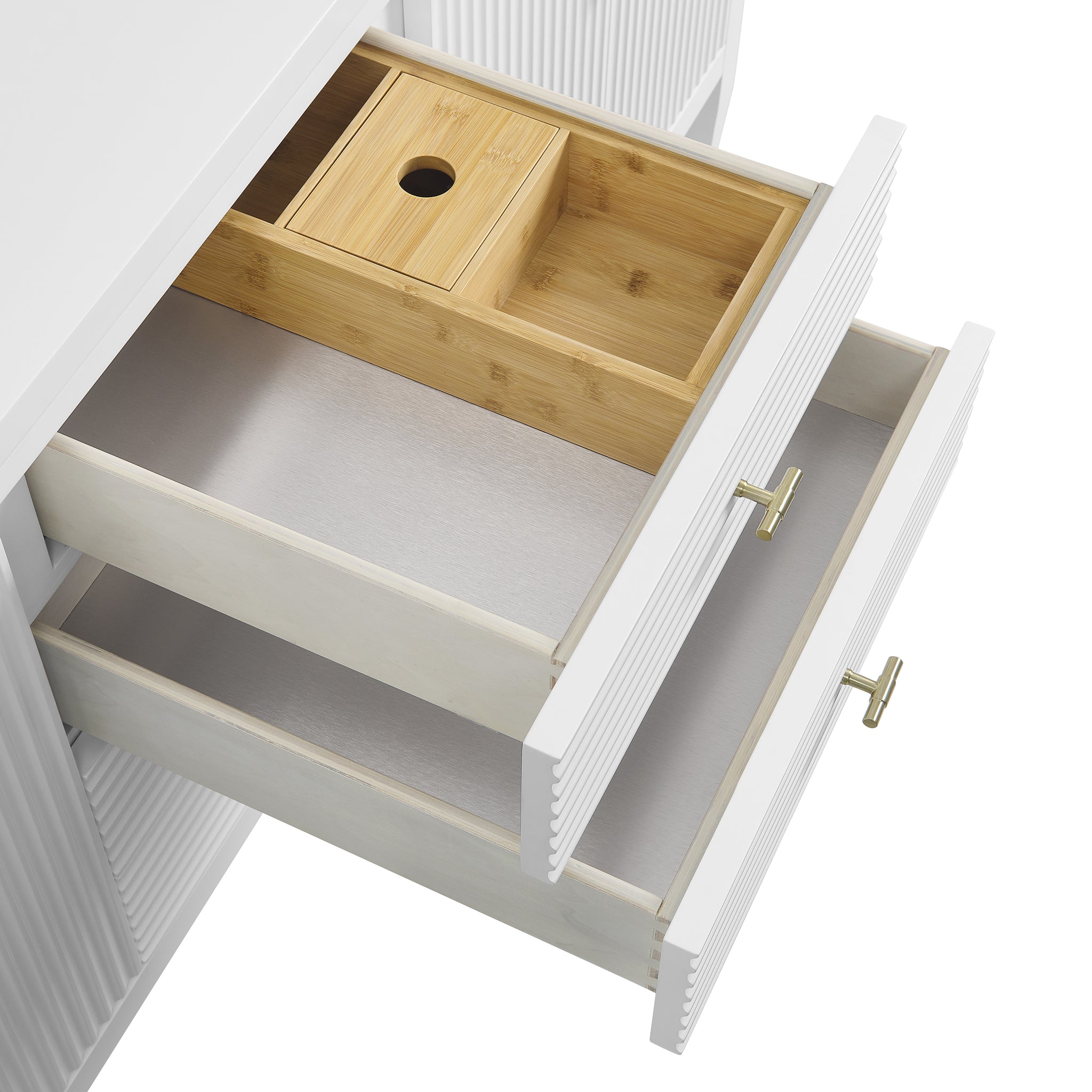 James Martin Myrrin 72" Double Bathroom Vanity, Bright White, view 30