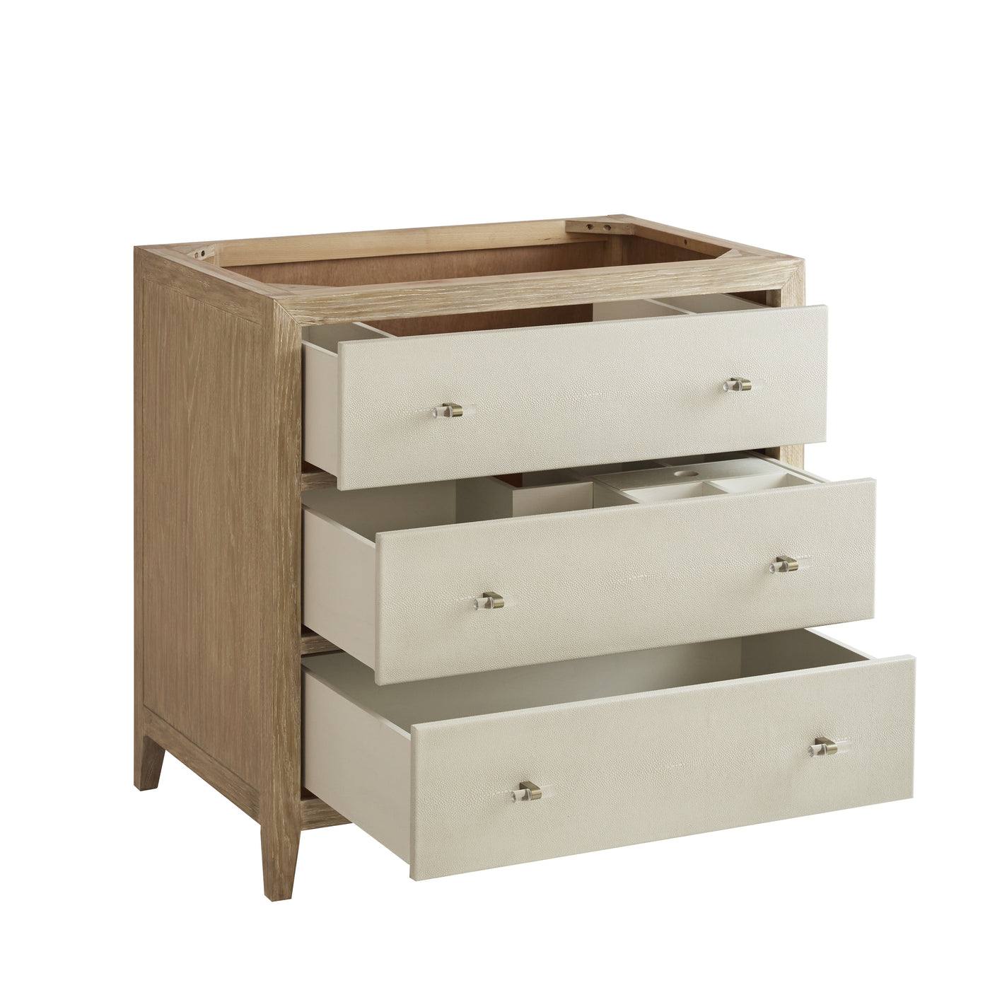 James Martin Celeste 36" Single Bathroom Vanity, Sunwashed Oak with Embossed Shagreen Drawer Fronts, view 10