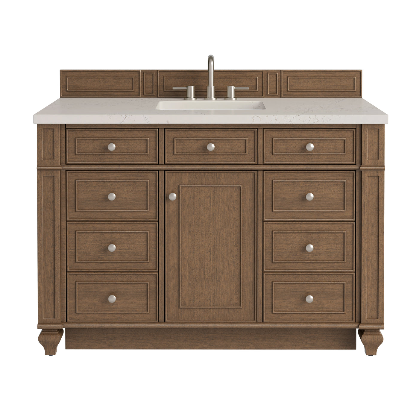 James Martin Bristol 48" Single Bathroom Vanity, Saddle Brown with Siberian (FreePower) countertop