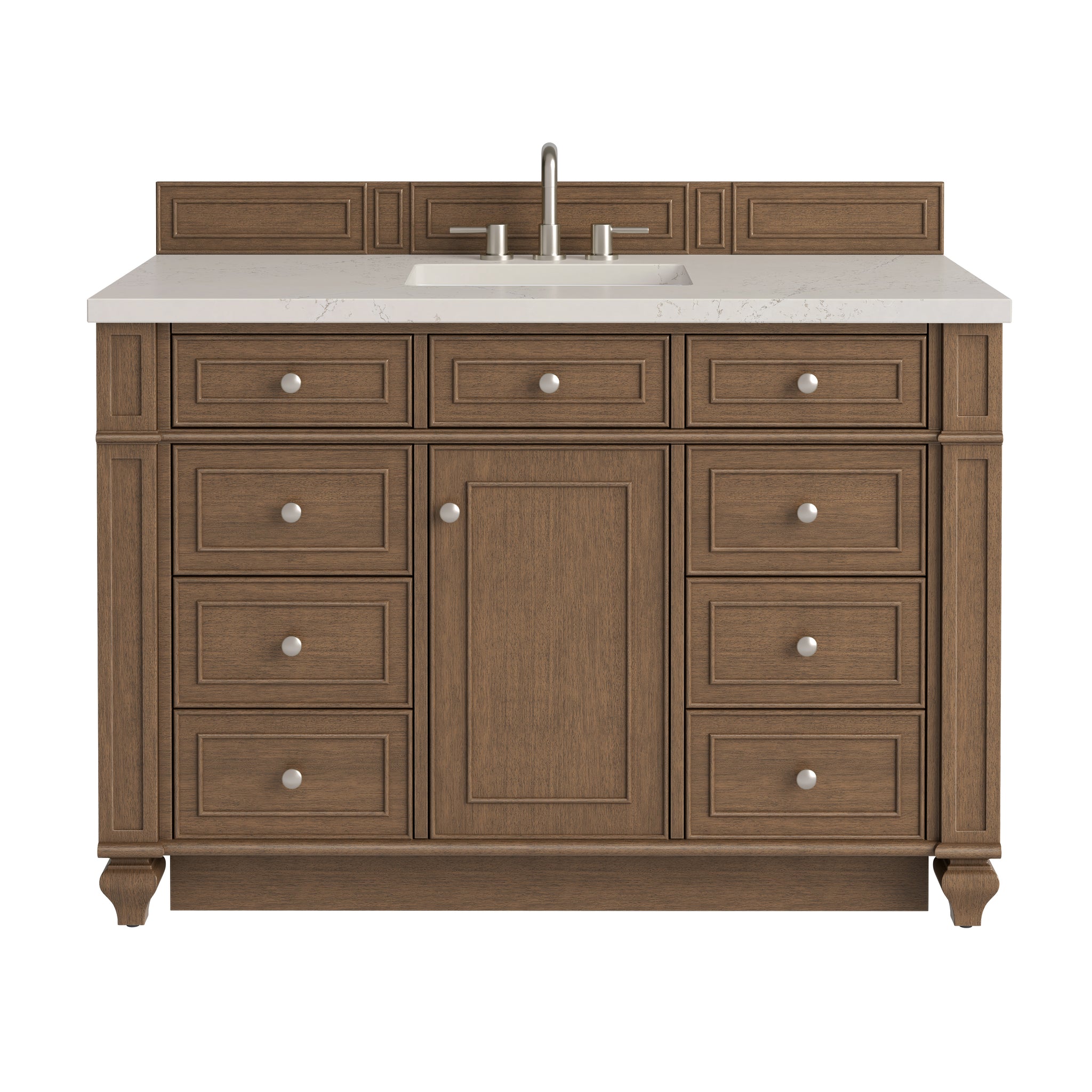 James Martin Bristol 48" Single Bathroom Vanity, Saddle Brown with Siberian (FreePower) countertop