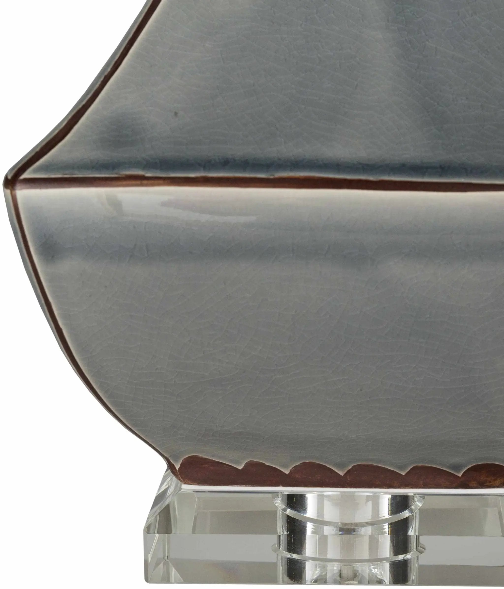Kalilangan Gray Ceramic Table Lamp by Boutique Rugs
