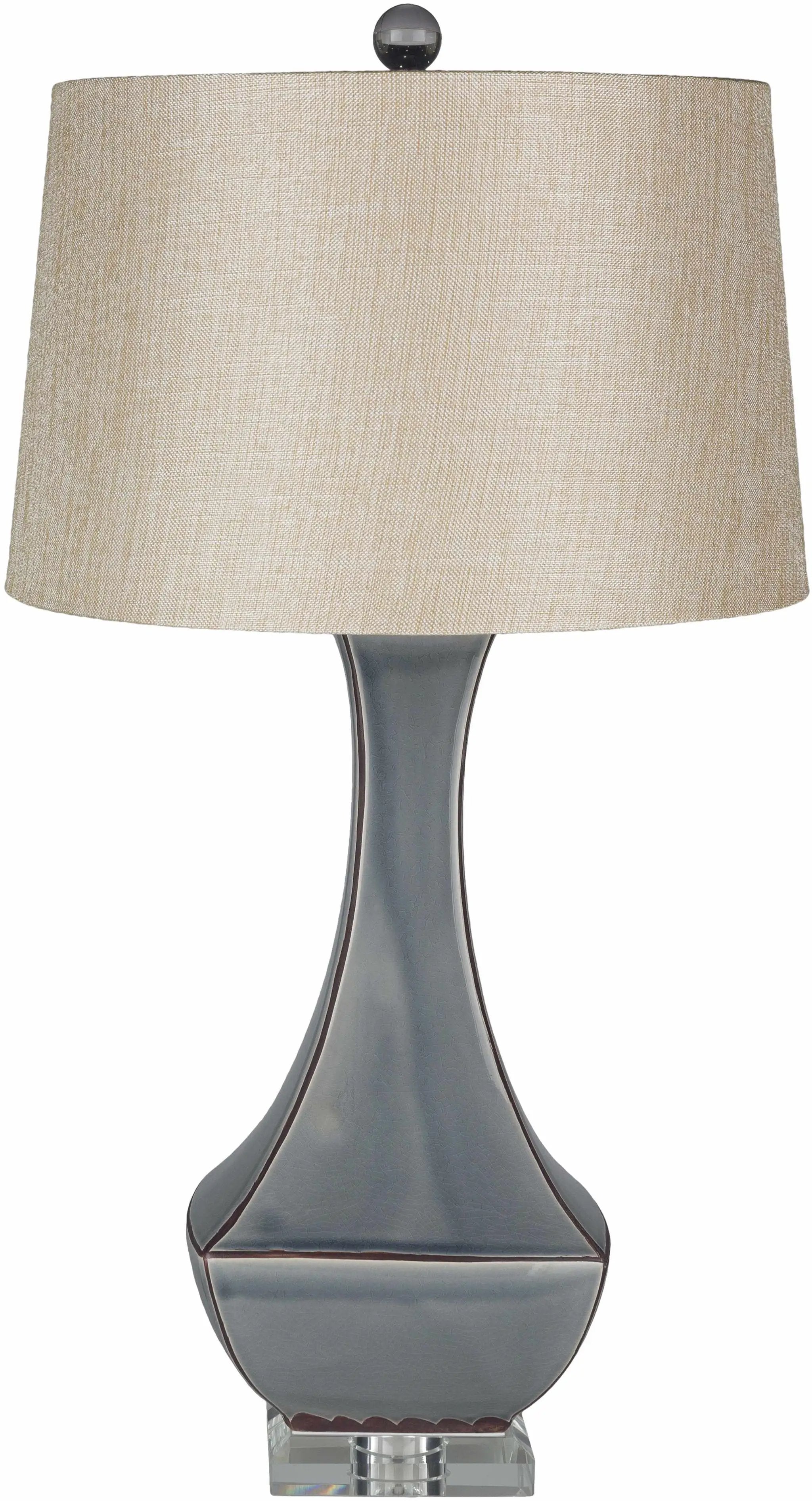 Kalilangan Gray Ceramic Table Lamp by Boutique Rugs