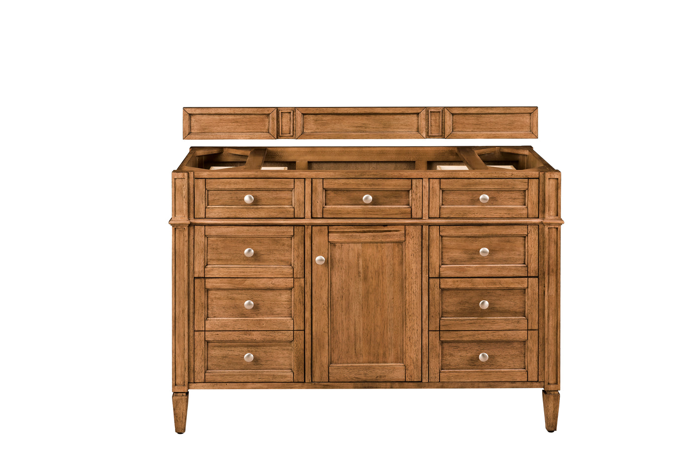 James Martin Brittany 48" Single Bathroom Vanity, Saddle Brown, cabinet without a countertop