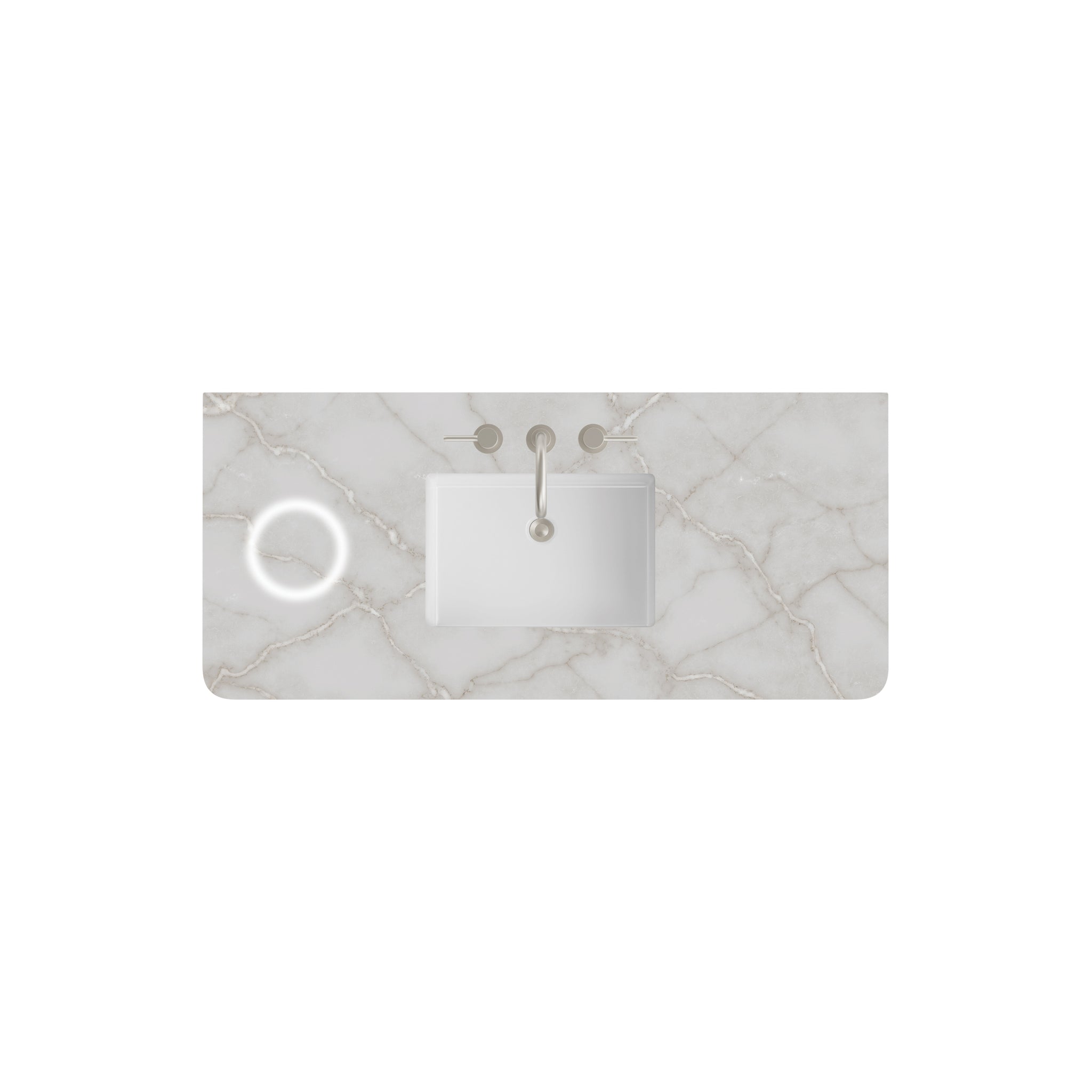 James Martin 48" Single Vanity Top with Victorian Silver (Radius Cut, FreePower) countertop