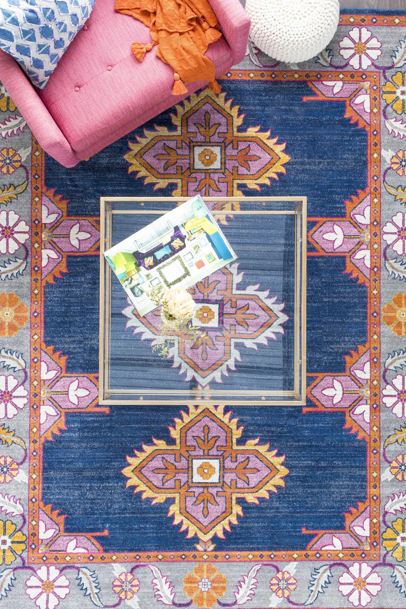 Kaitlyn Navy Area Rug by Boutique Rugs