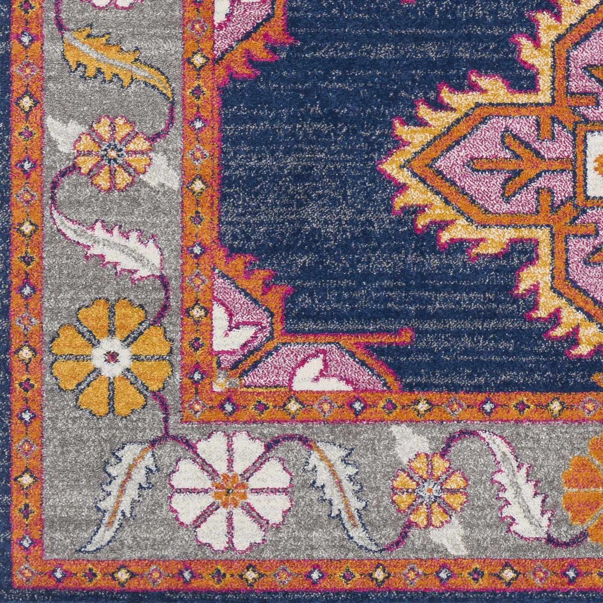 Kaitlyn Navy Area Rug, sample swatch