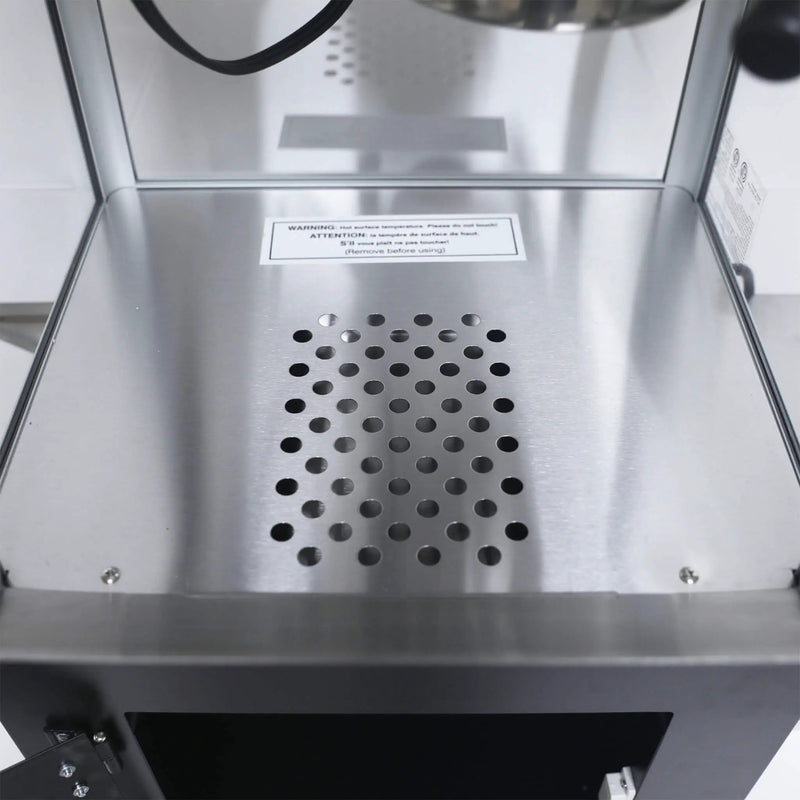 Kaitu 8OZ Stainless Steel Popcorn Machine With Cart, Heated Warming Deck And Old Maids Drawer, Black (SAK67426) by SAKSBY WHOLESALE