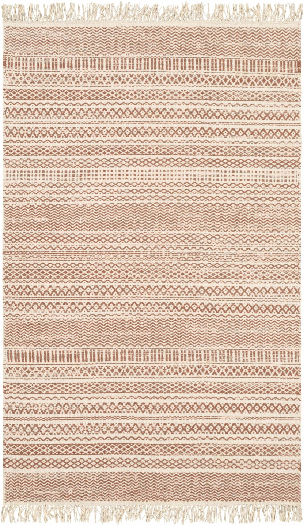Kalinga Red/Cream Flatweave Wool Rug - Clearance, photo 4 of 9