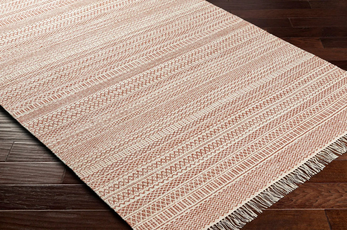 Kalinga Red/Cream Flatweave Wool Rug - Clearance, photo 6 of 9