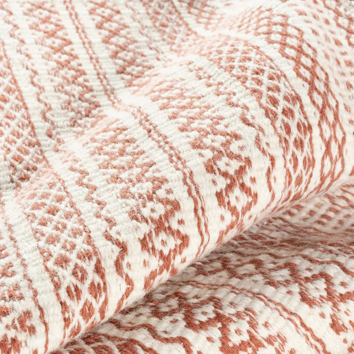 Kalinga Red/Cream Flatweave Wool Rug - Clearance, photo 7 of 9