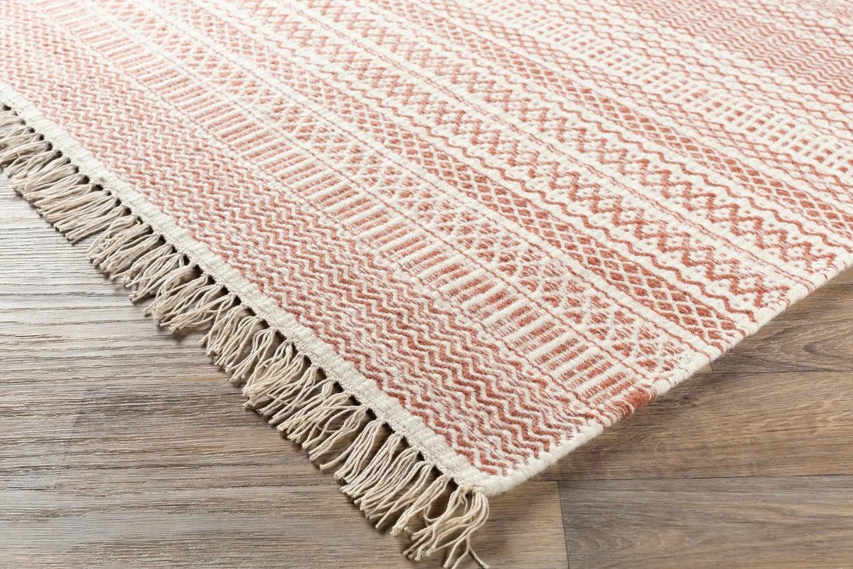 Kalinga Red/Cream Flatweave Wool Rug - Clearance, photo 5 of 9