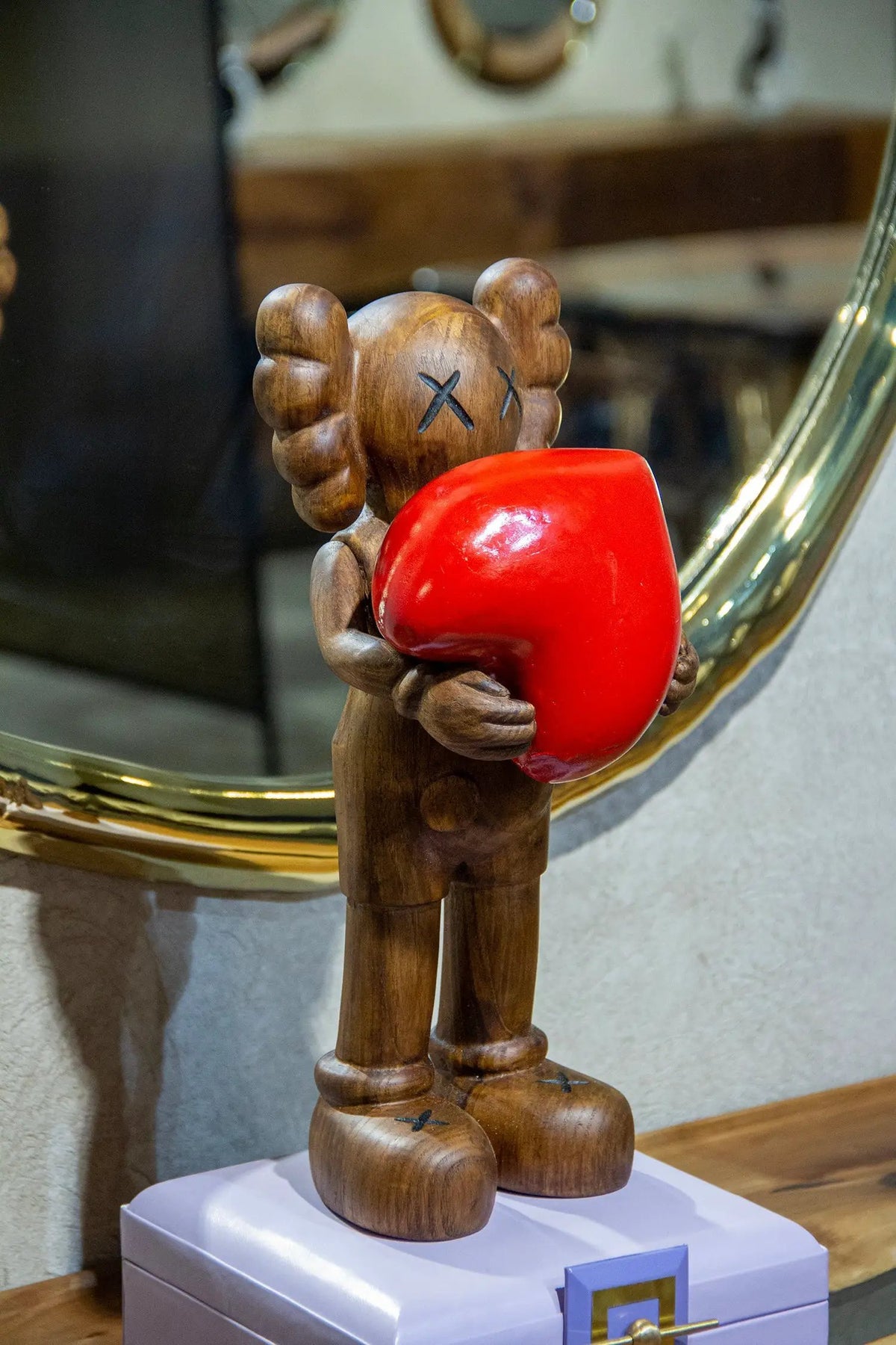 Handcrafted Wooden Art Figure with Heart, photo 7 of 9