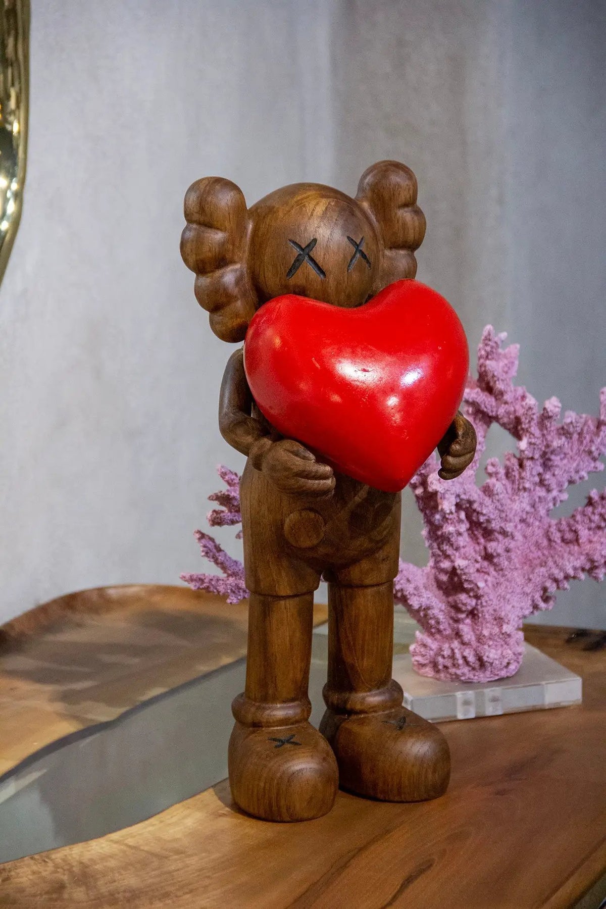 Handcrafted Wooden Art Figure with Heart, photo 6 of 9