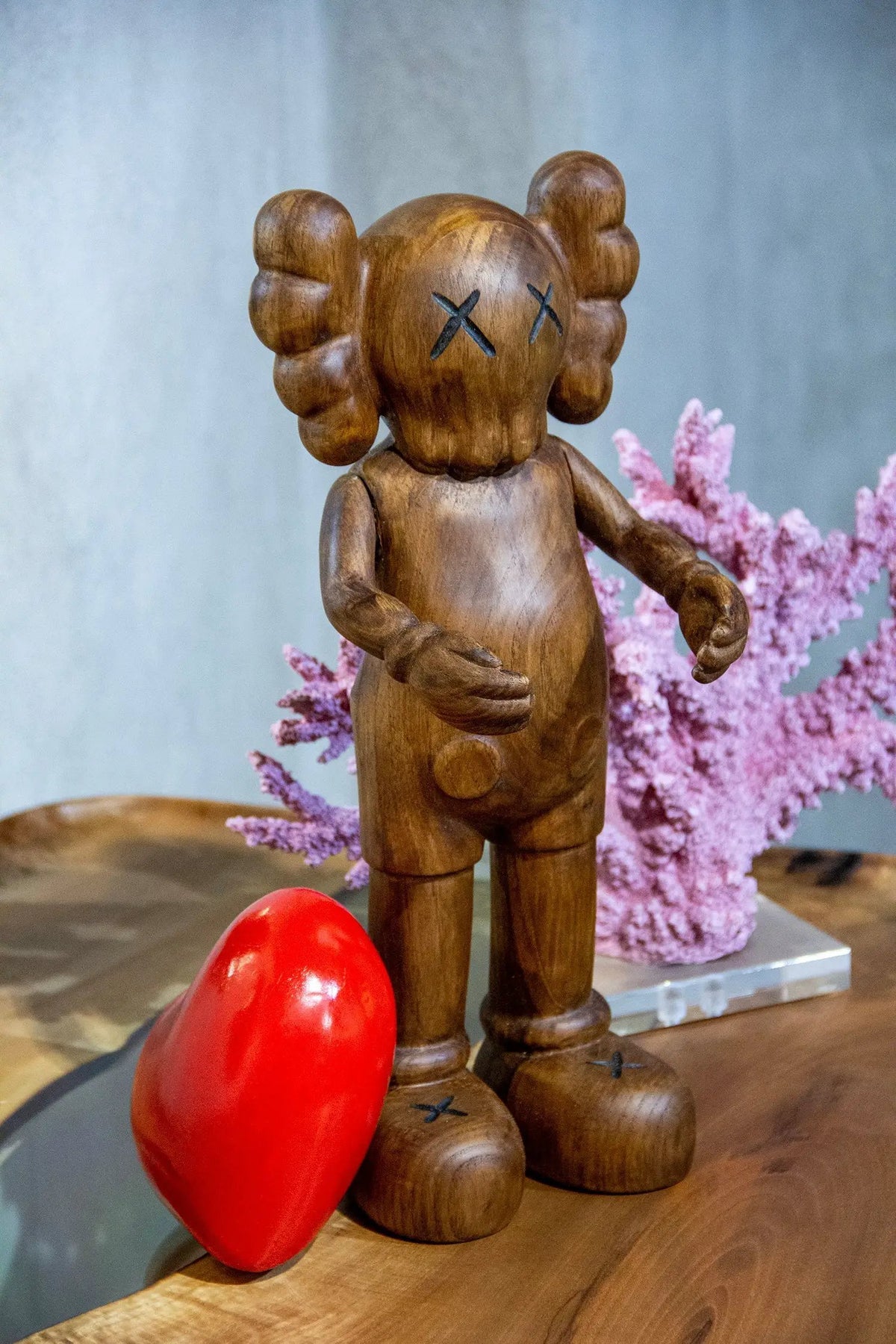 Handcrafted Wooden Art Figure with Heart, photo 4 of 9