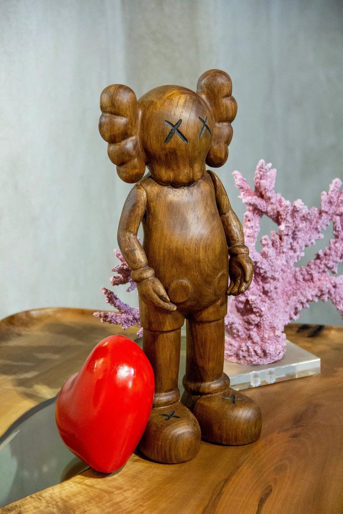 Handcrafted Wooden Art Figure with Heart, photo 2 of 9