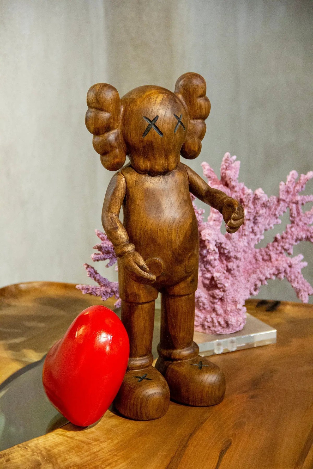 Handcrafted Wooden Art Figure with Heart, photo 3 of 9
