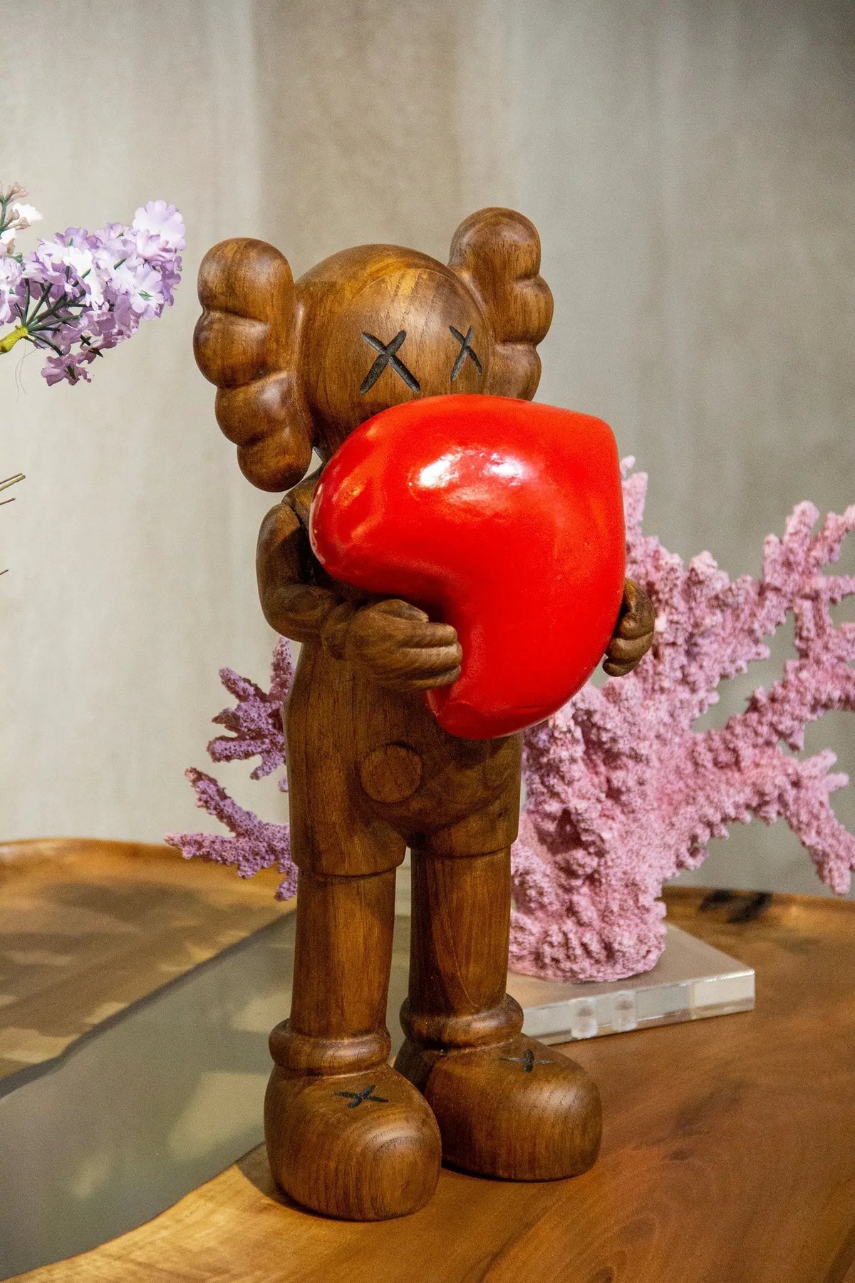 Handcrafted Wooden Art Figure with Heart, photo 9 of 9