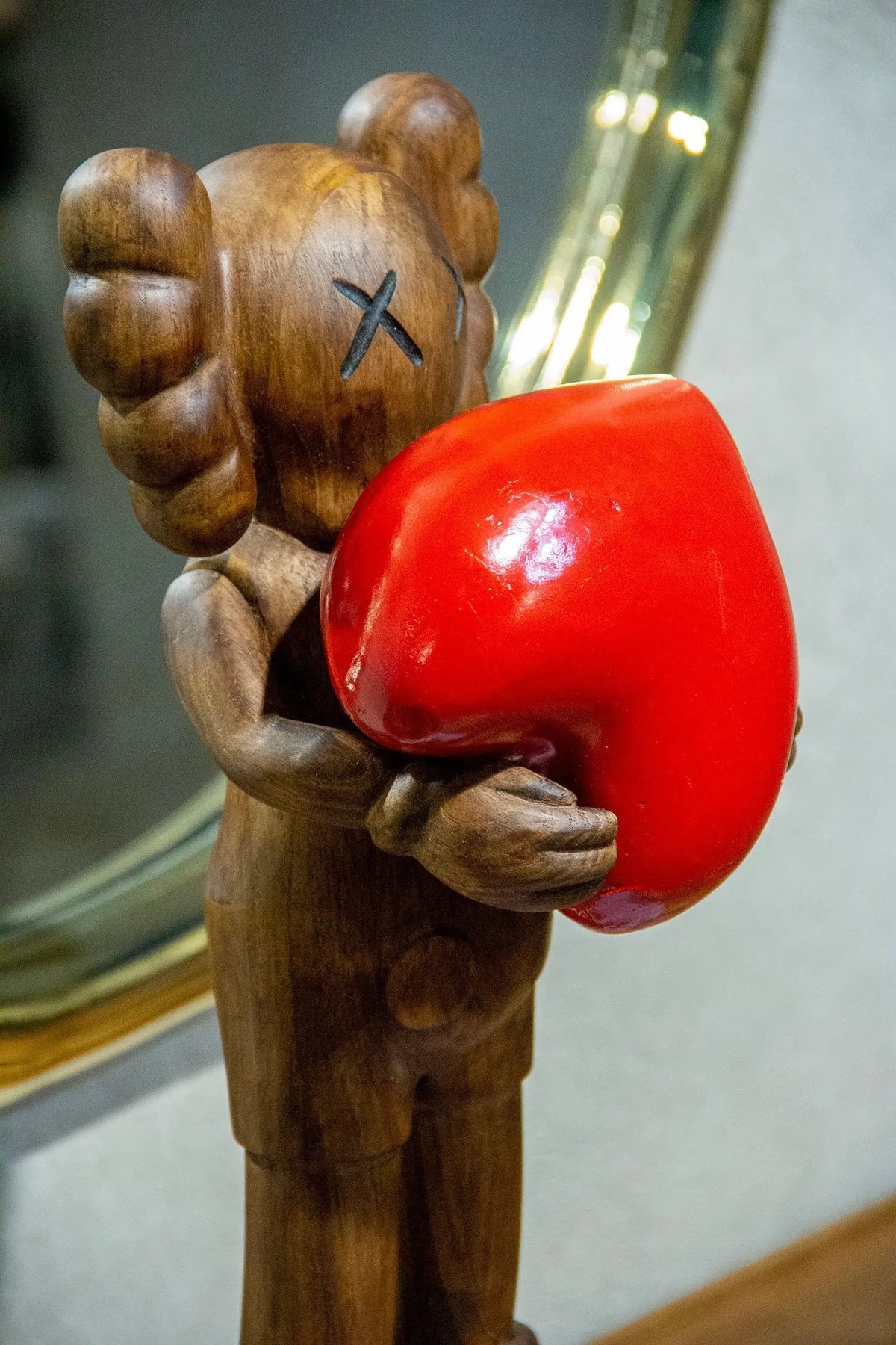 Handcrafted Wooden Art Figure with Heart, photo 8 of 9