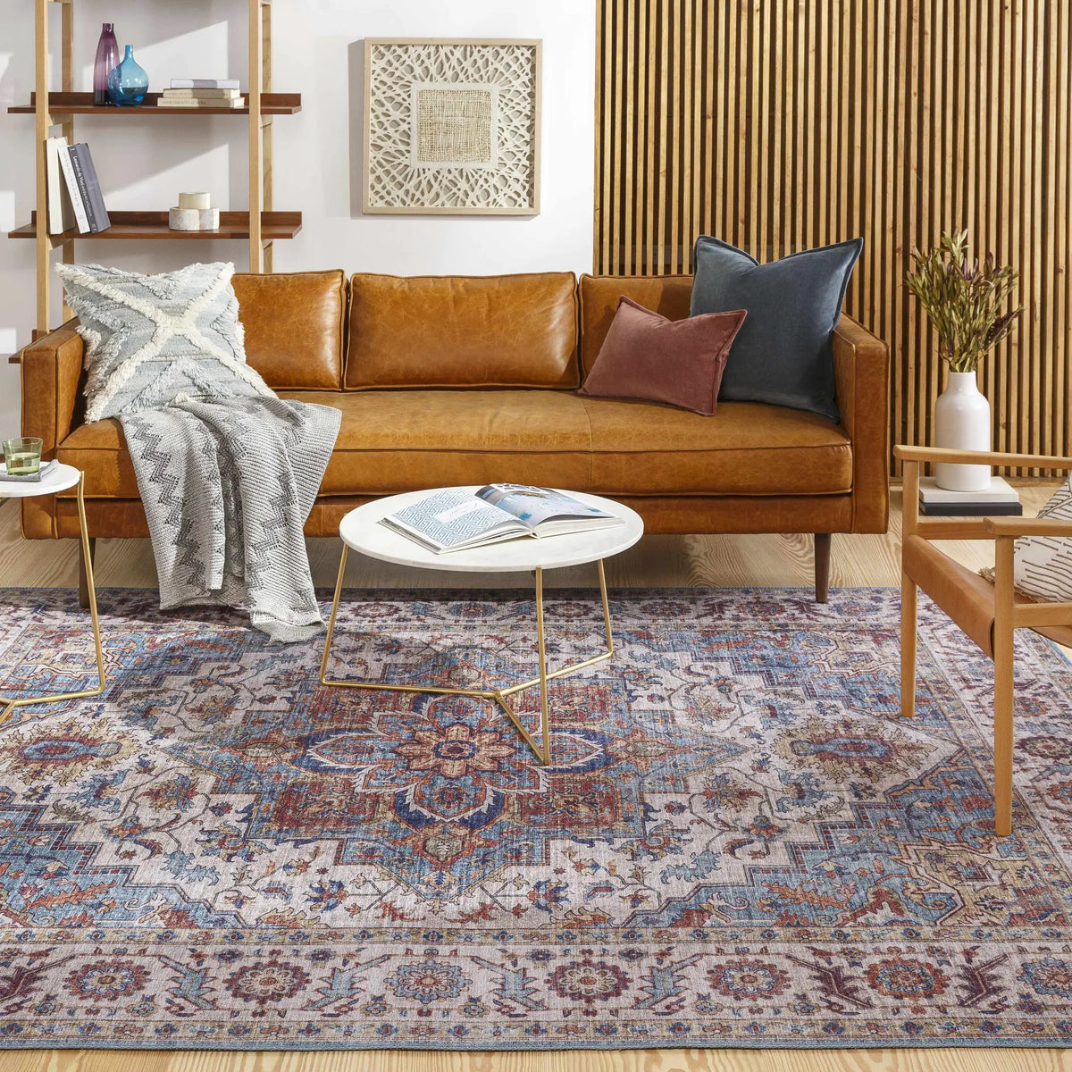 Kapaa Traditional Area Rug, installed in a room