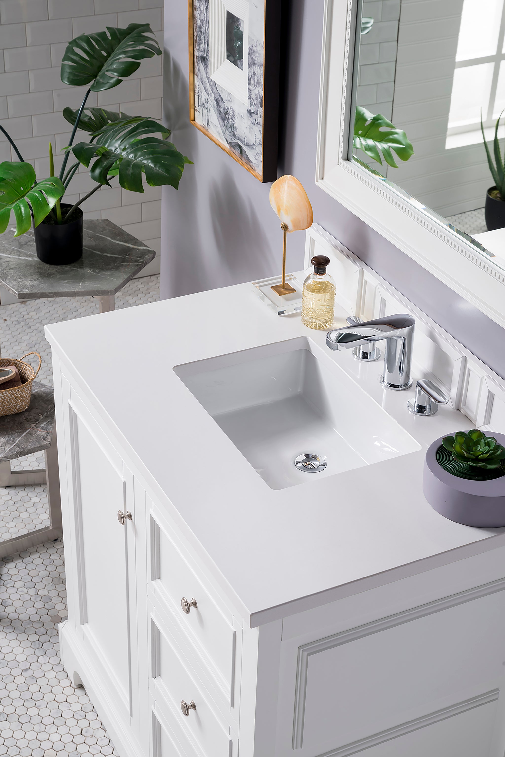 James Martin De Soto 36" Single Bathroom Vanity, Bright White, view 25