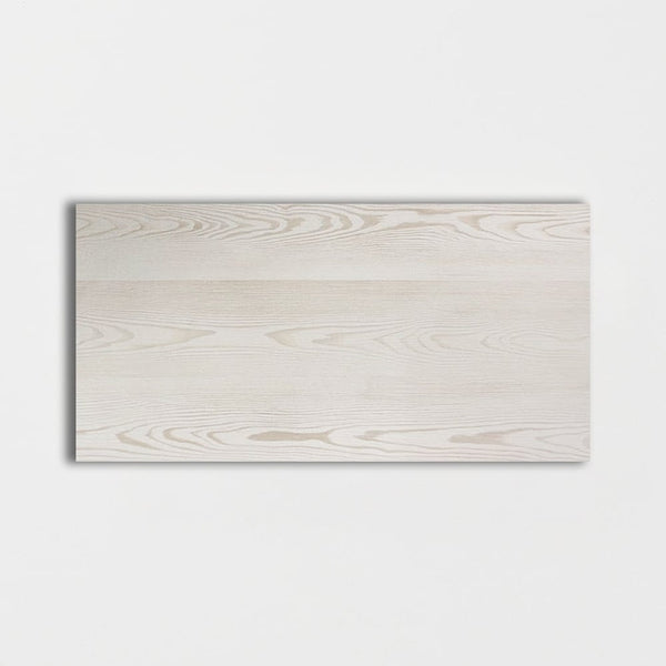 Kayin White Glazed Wood Look Porcelain Tiles 24x48