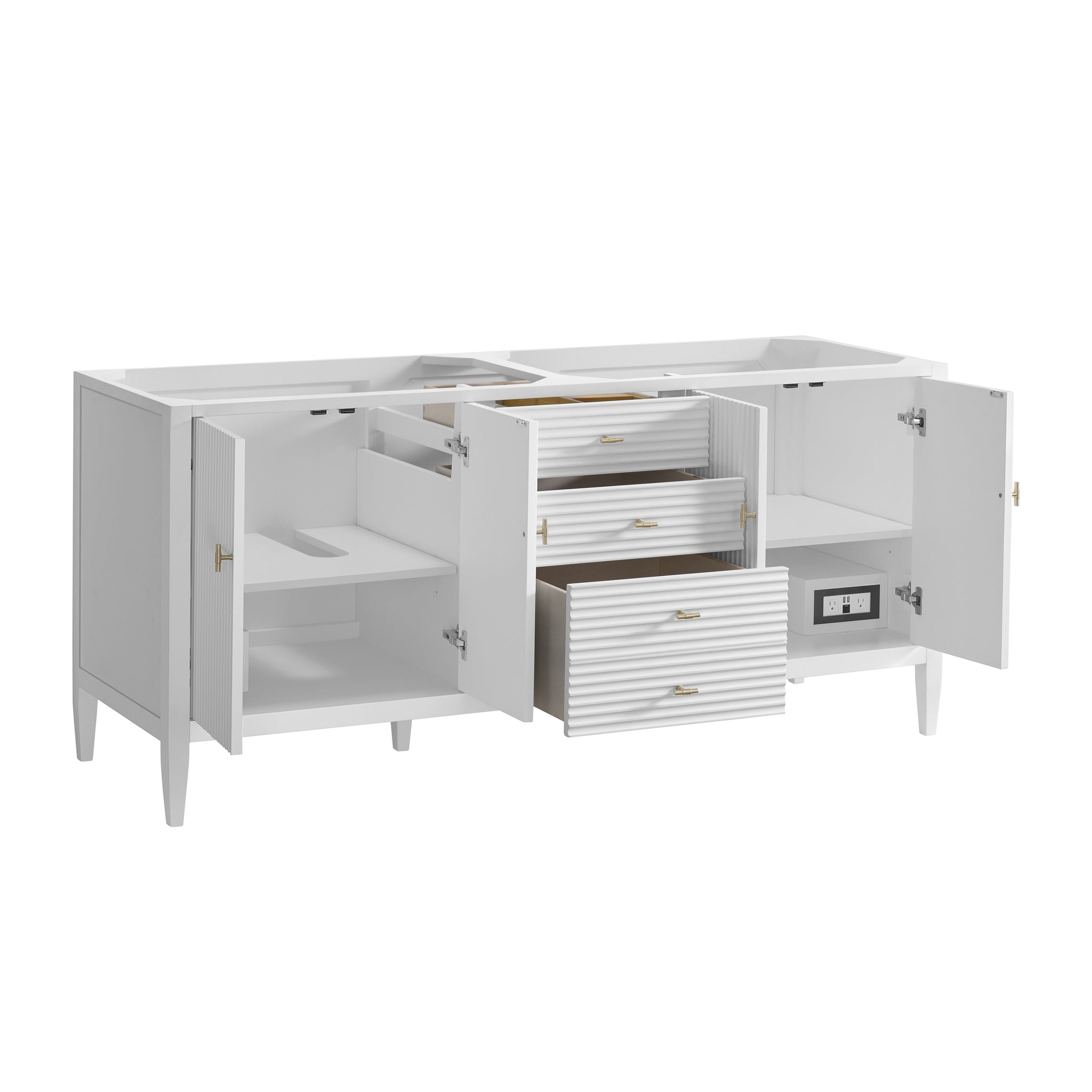 James Martin Myrrin 72" Single Bathroom Vanity, Bright White, view 5
