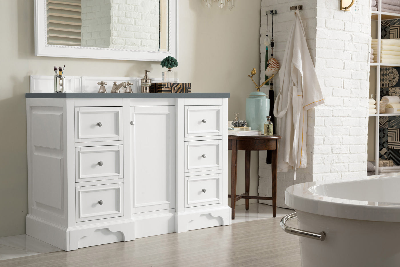 James Martin De Soto 48" Single Bathroom Vanity, Bright White, view 21