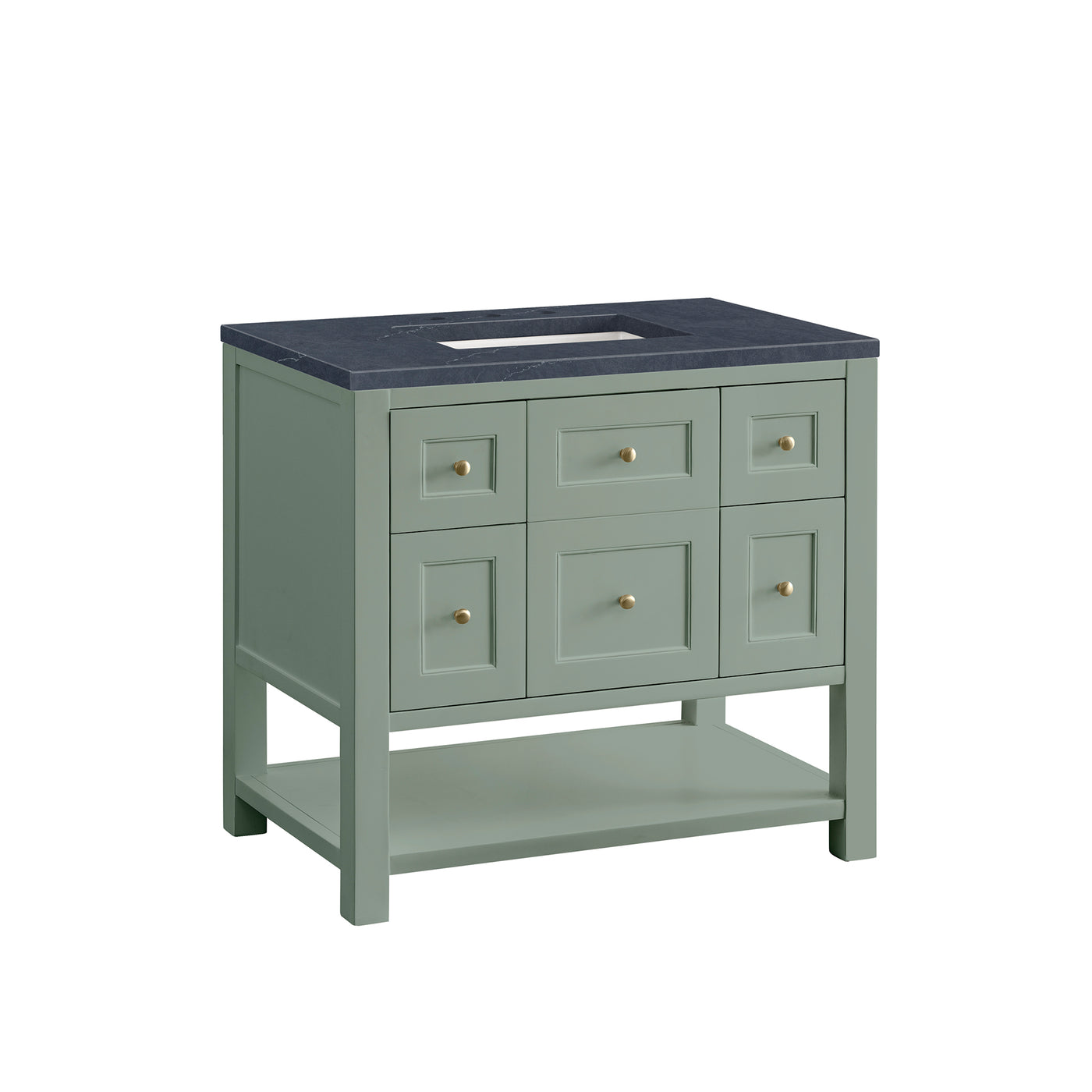 James Martin Breckenridge 36" Single Bathroom Vanity, Smokey Celadon, view 35
