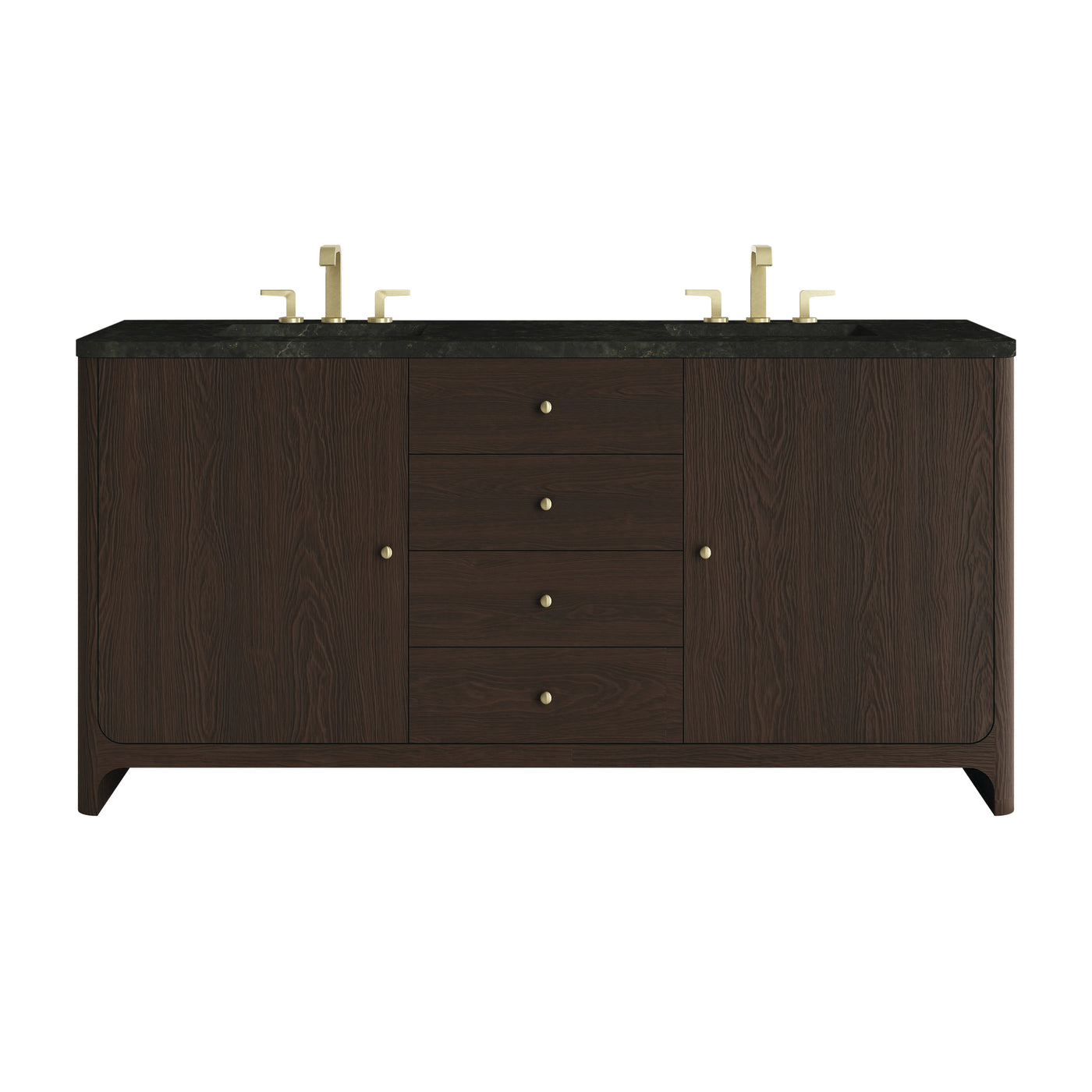 James Martin Gracyn 72" Double Bathroom Vanity, Sable with Phantome countertop