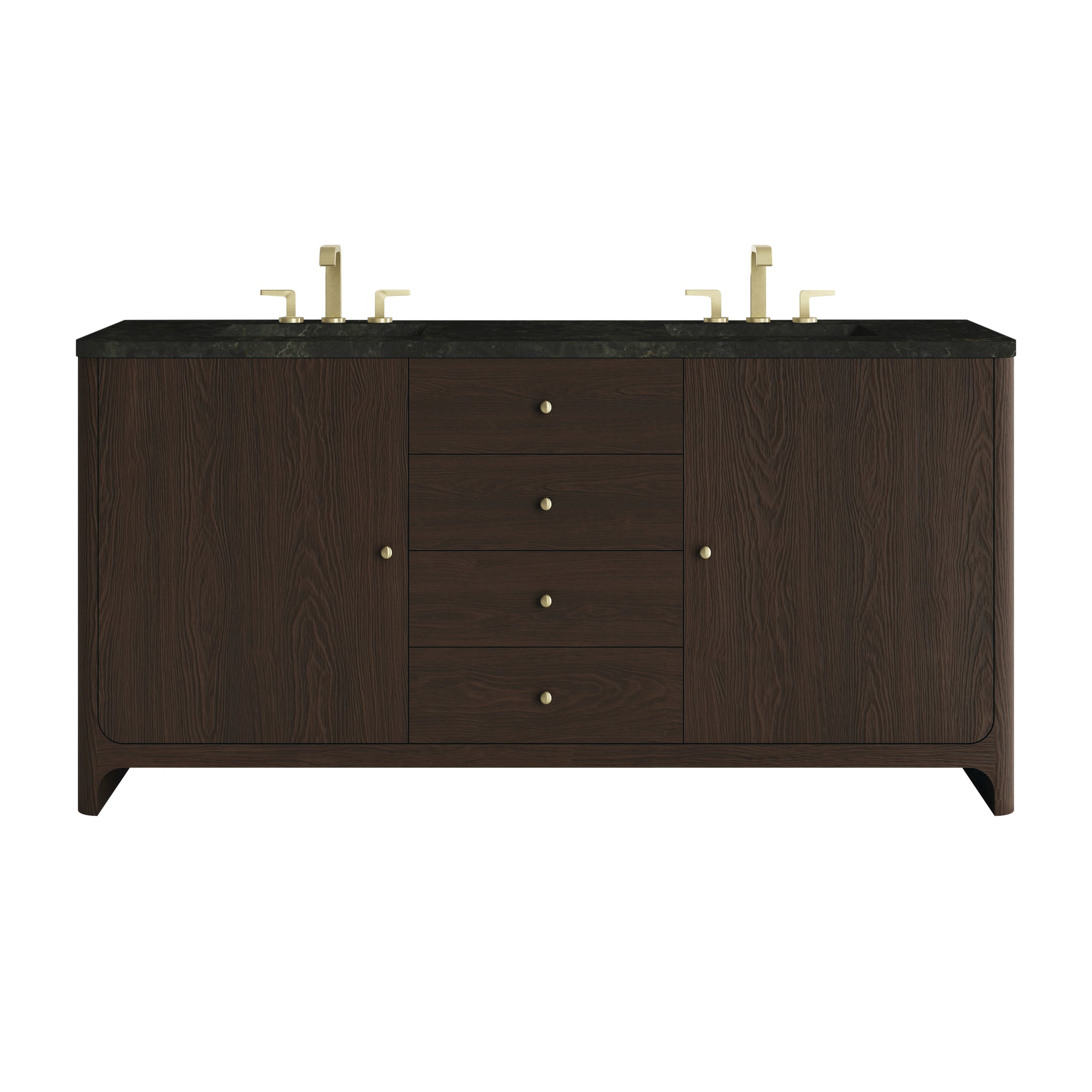 James Martin Gracyn 72" Double Bathroom Vanity, Sable with Phantome countertop