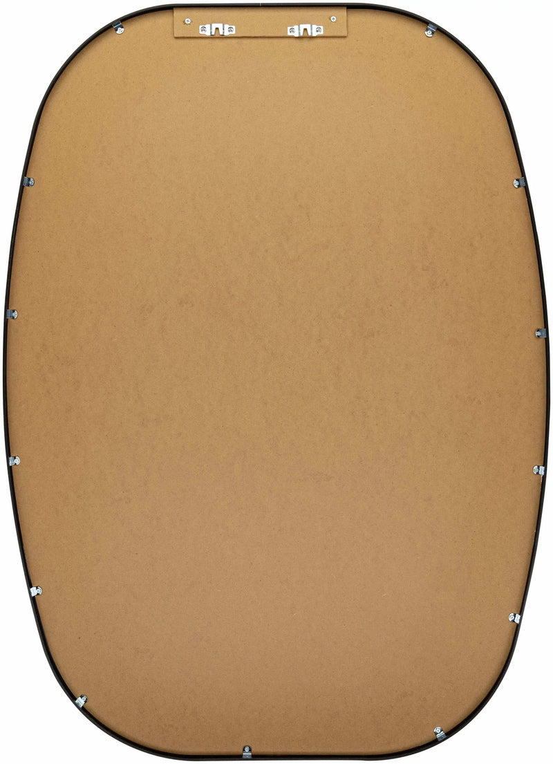 Kopparberg Black Gold Frame Round Mirror by Boutique Rugs