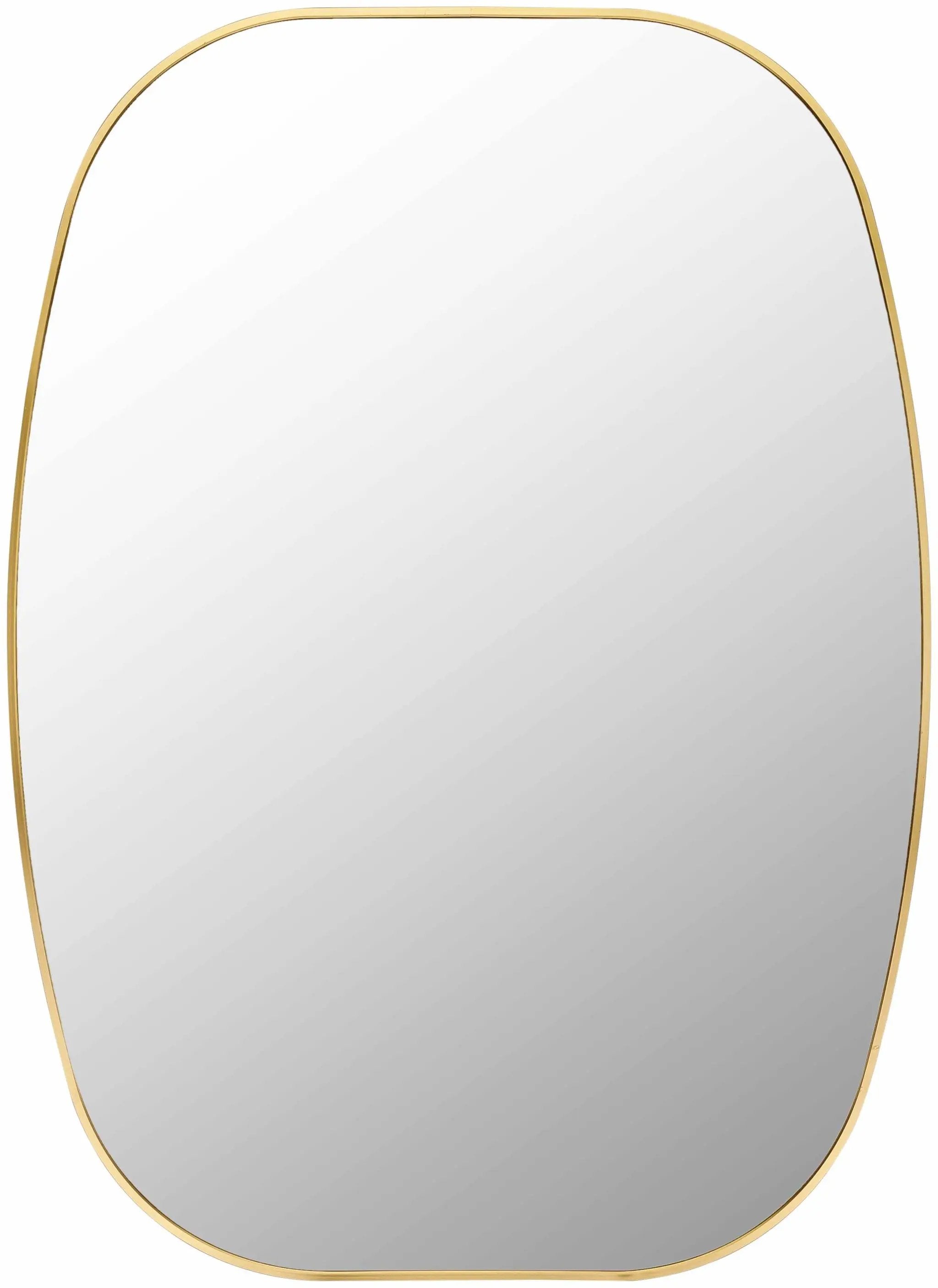 Kopparberg Gold Frame Round Mirror by Boutique Rugs