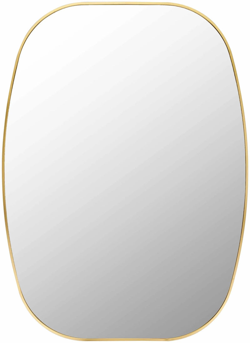 Kopparberg Gold Frame Round Mirror by Boutique Rugs
