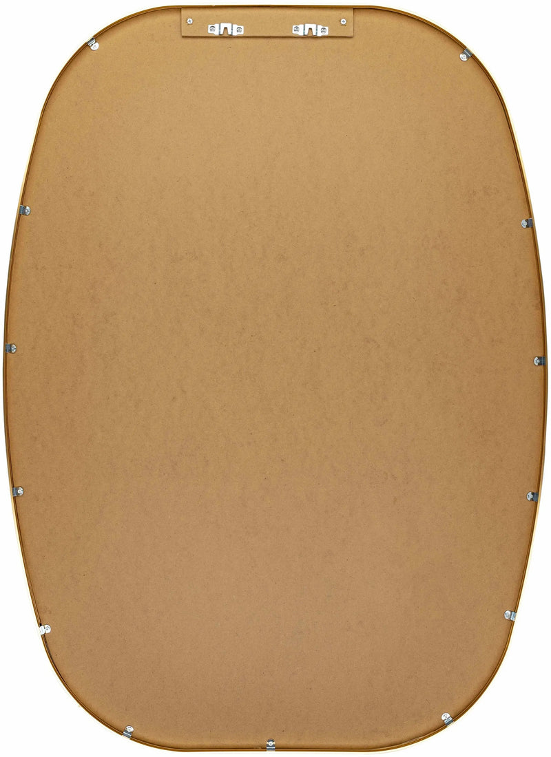 Kopparberg Gold Frame Round Mirror by Boutique Rugs