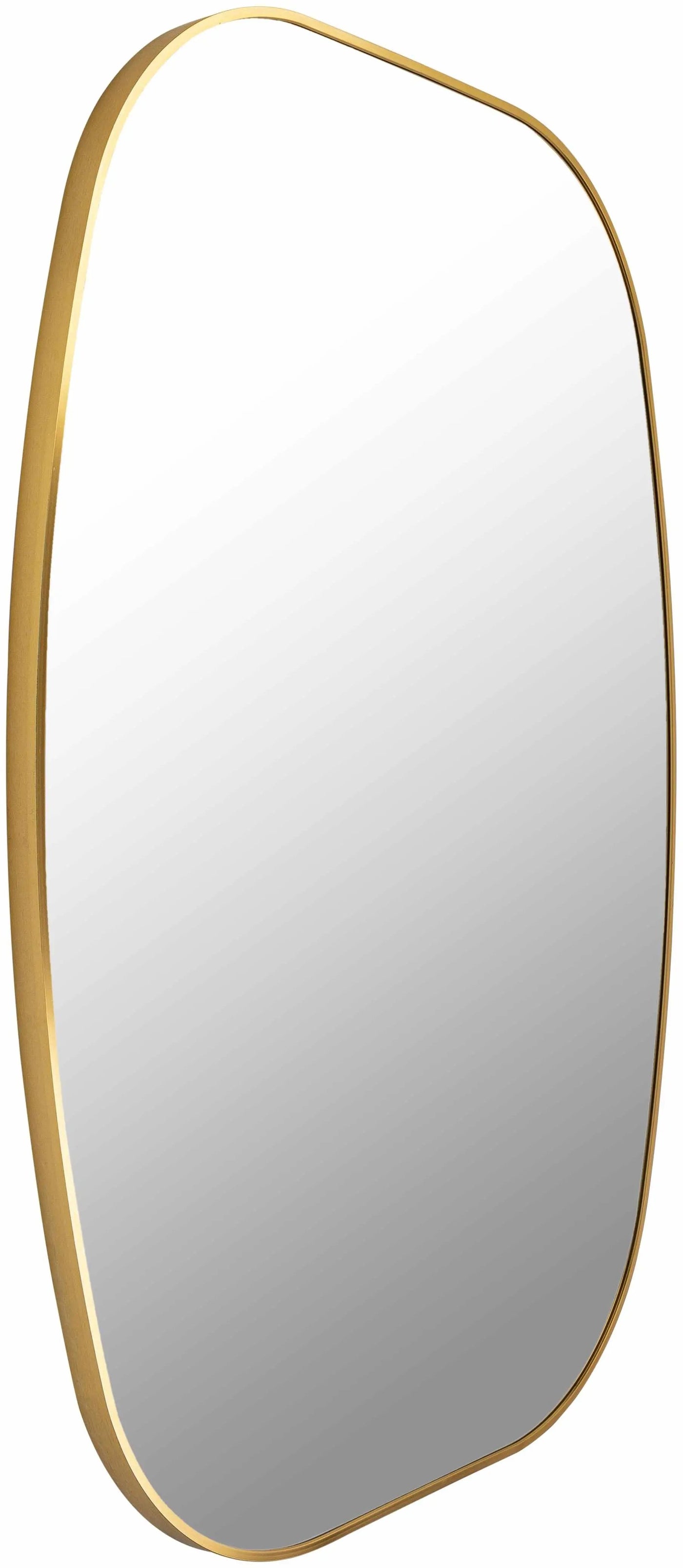 Kopparberg Gold Frame Round Mirror by Boutique Rugs