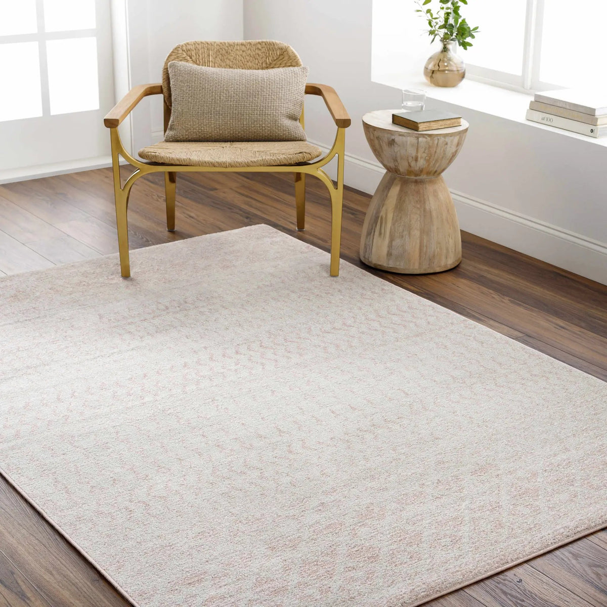 Constantin Blush Area Rug - Clearance, installed in a room 2