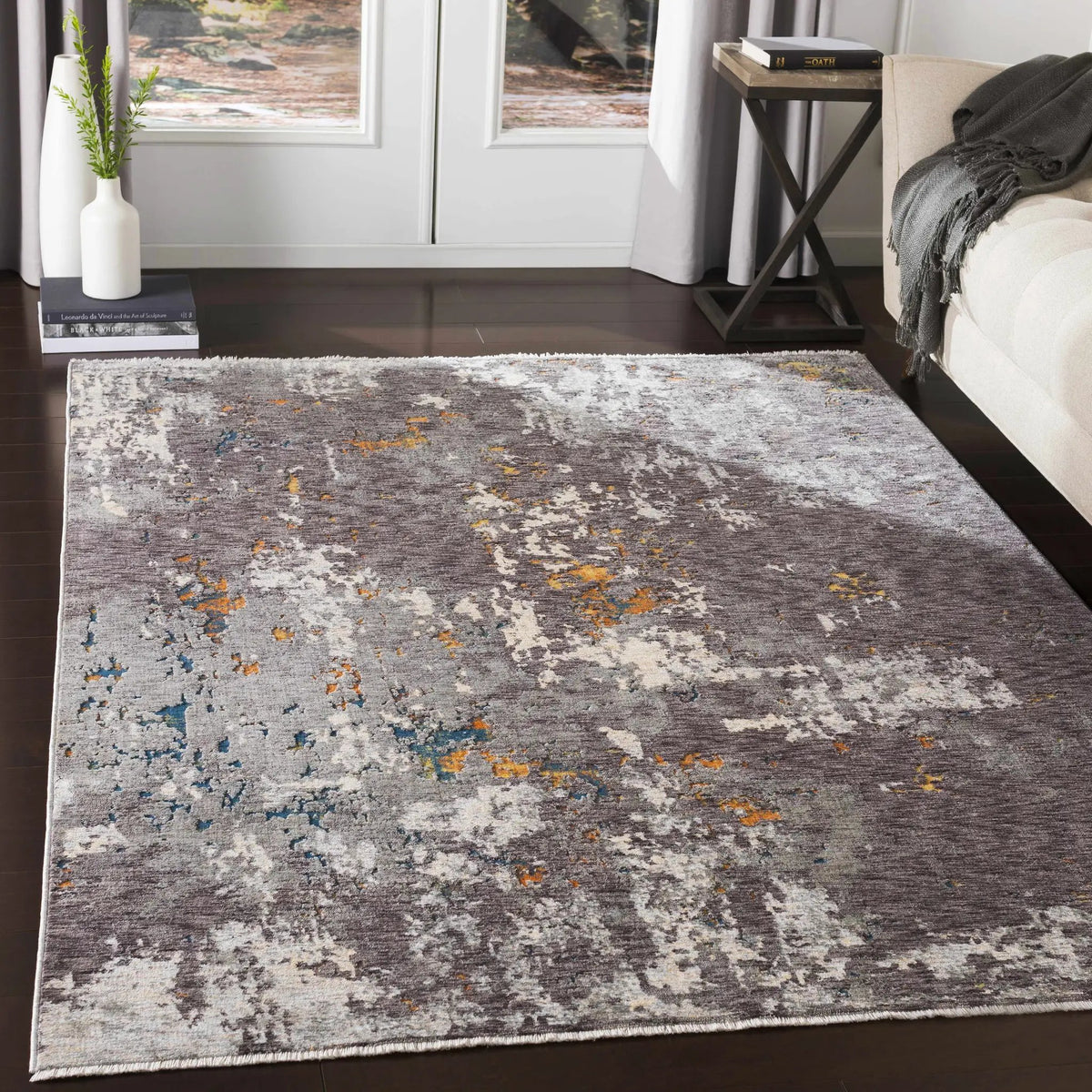 Kenedy Carved Statement Carpet - Clearance, installed in a room