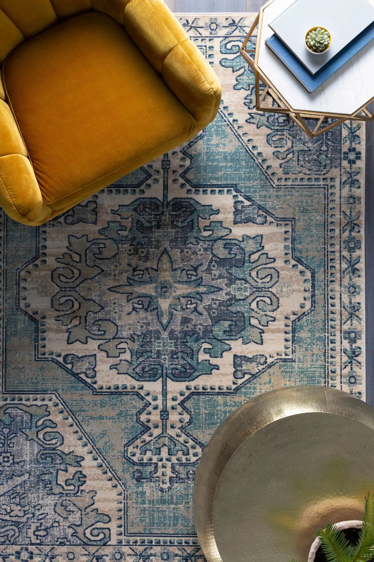 Kenmare Blue Medallion Rug - Clearance, photo 9 of 19