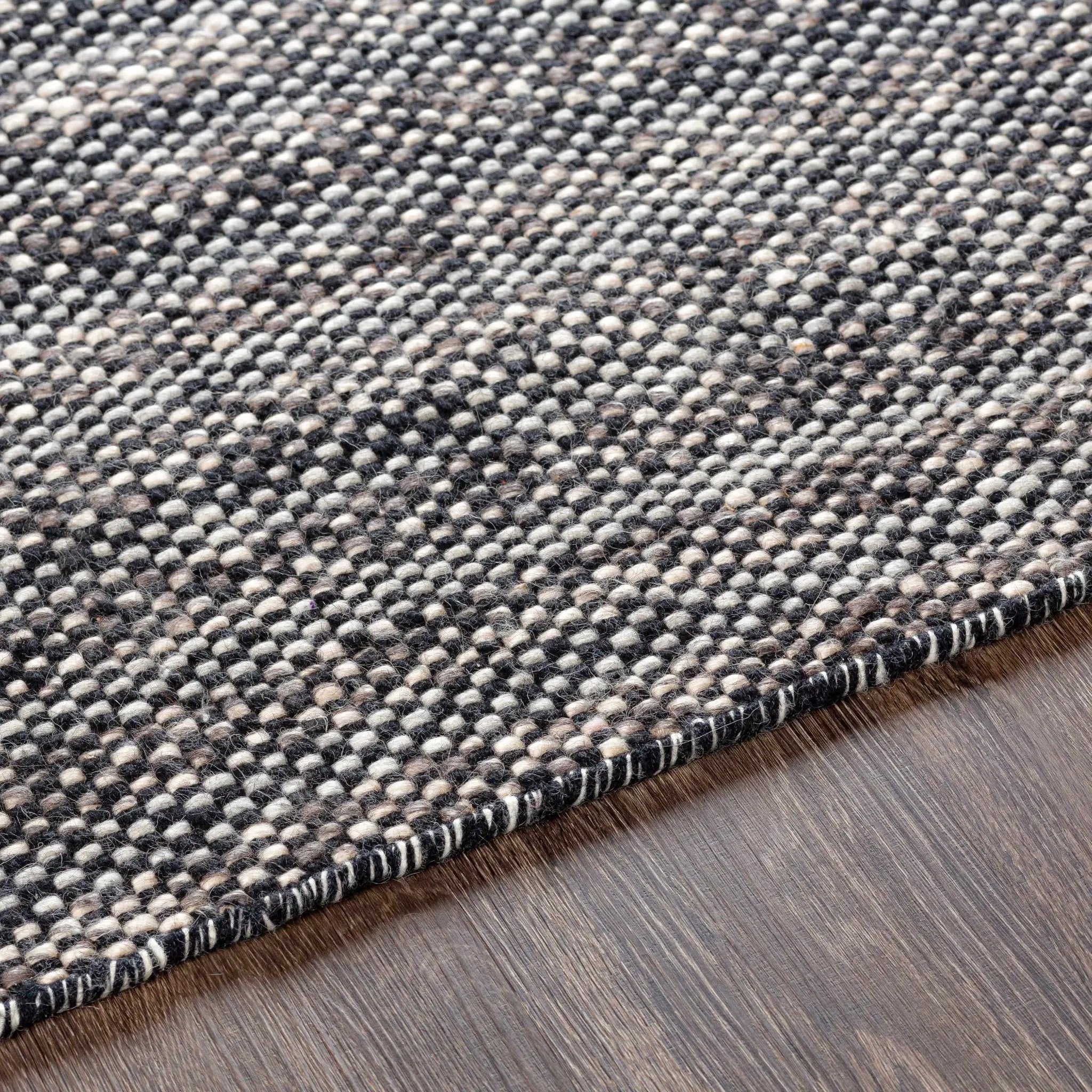 Kenora Charcoal Wool Area Rug - Clearance by Boutique Rugs