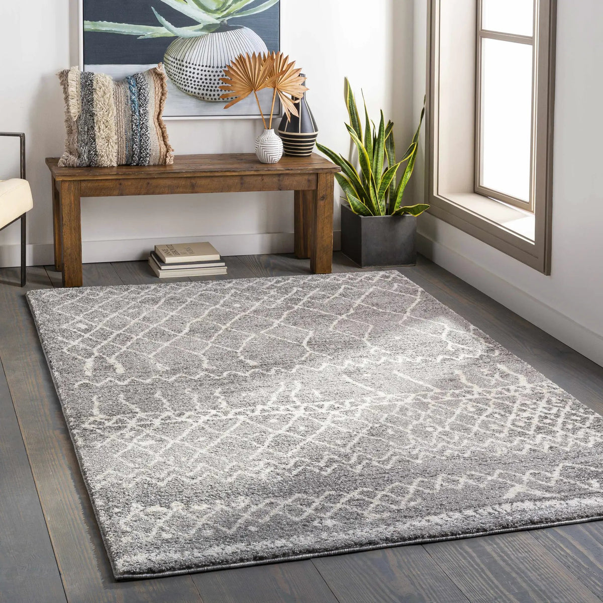 Kessingland Area Rug, installed in a room